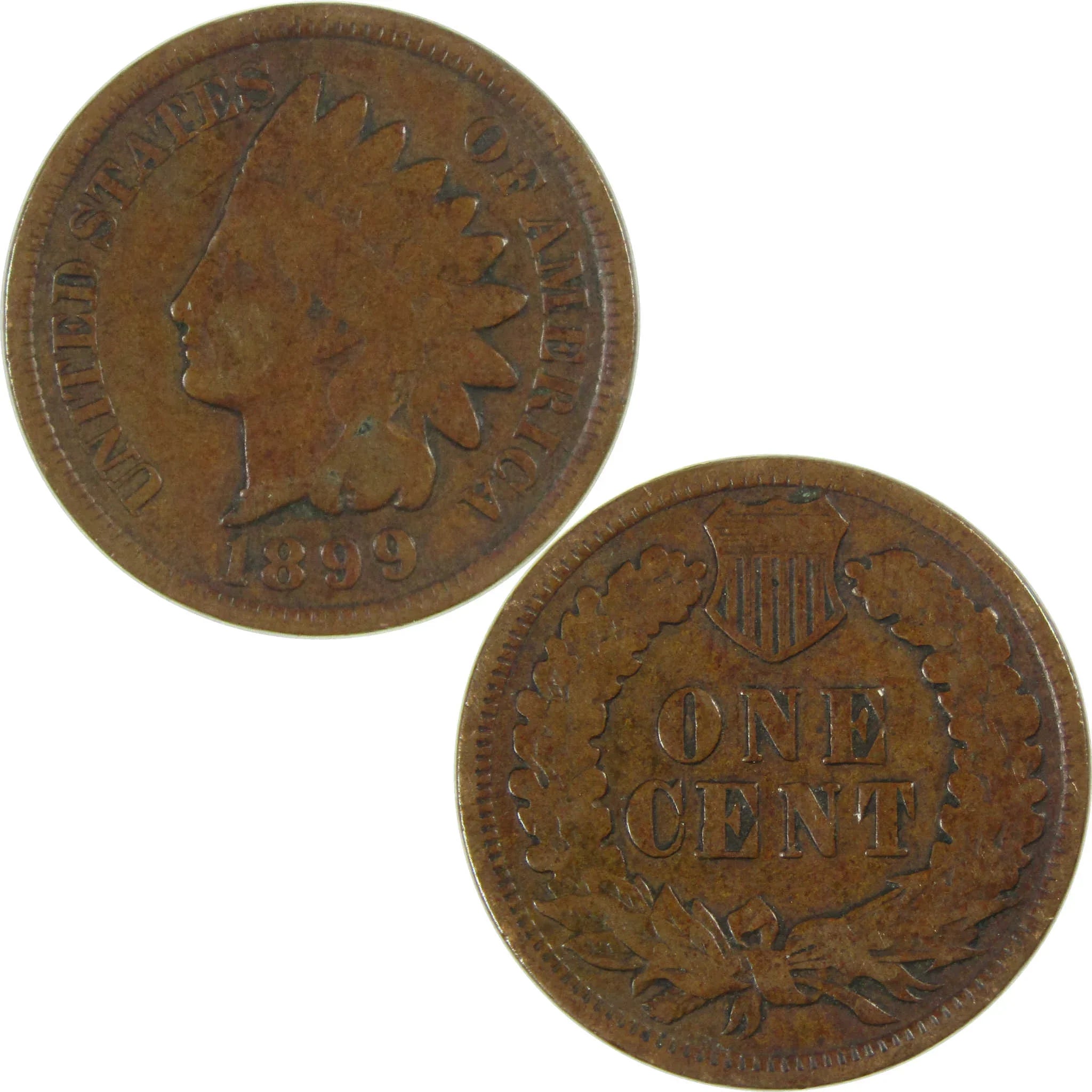 1899 Indian Head Cent G Good Penny 1c Coin Collectible SKU:I26812
