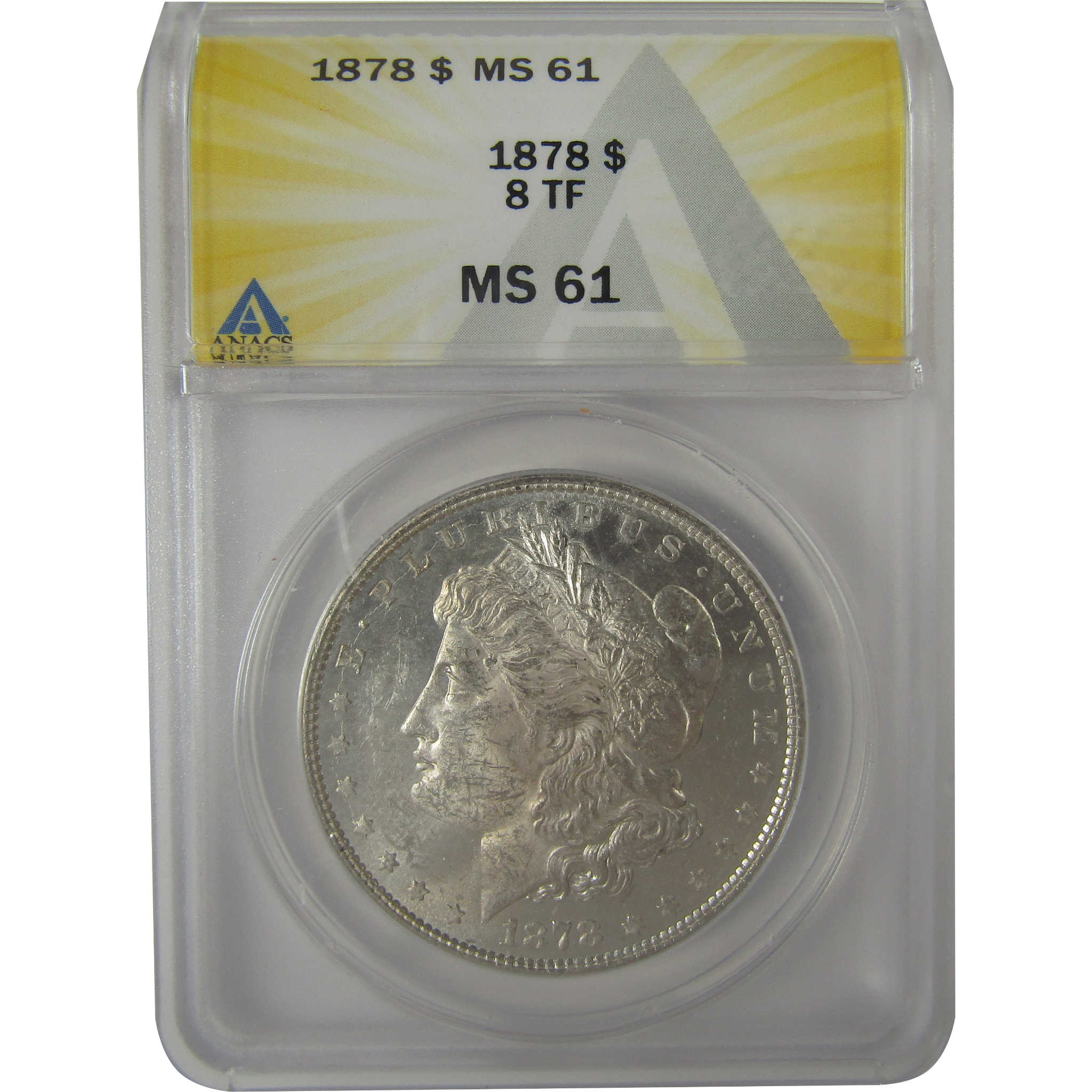 1878 8TF Morgan Dollar MS 61 ANACS Silver Uncirculated SKU:I23051 - Morgan coin - Morgan silver dollar - Morgan silver dollar for sale - Profile Coins & Collectibles