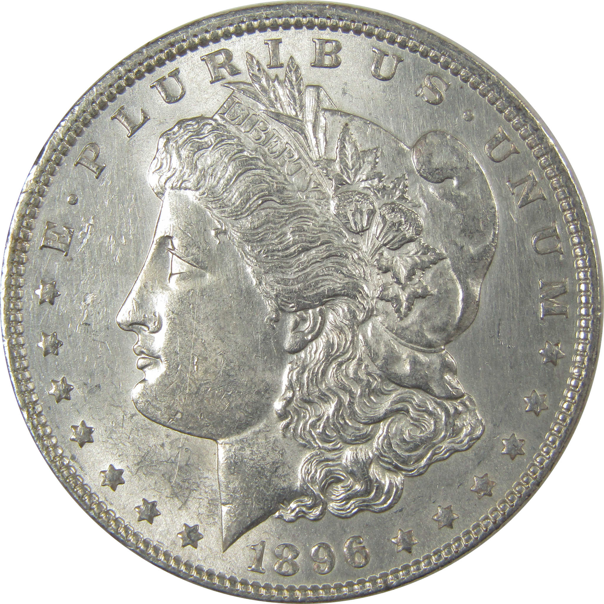 1896 Morgan Dollar AU About Uncirculated Silver $1 Coin SKU:CPC1030 - Morgan coin - Morgan silver dollar - Morgan silver dollar for sale - Profile Coins & Collectibles