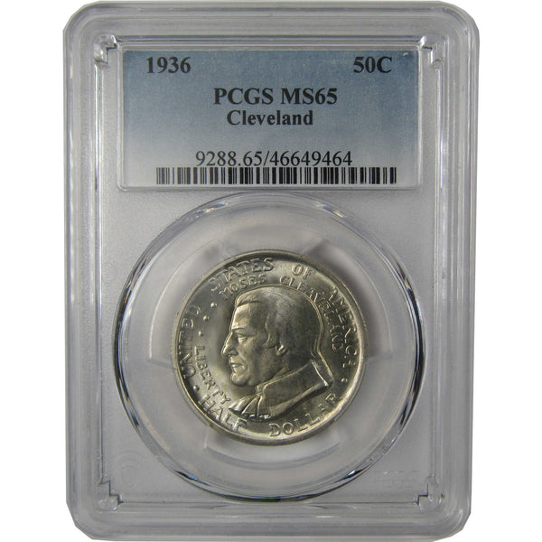 1936 Cleveland Centennial Commemorative Silver Half Dollar MS 65 PCGS