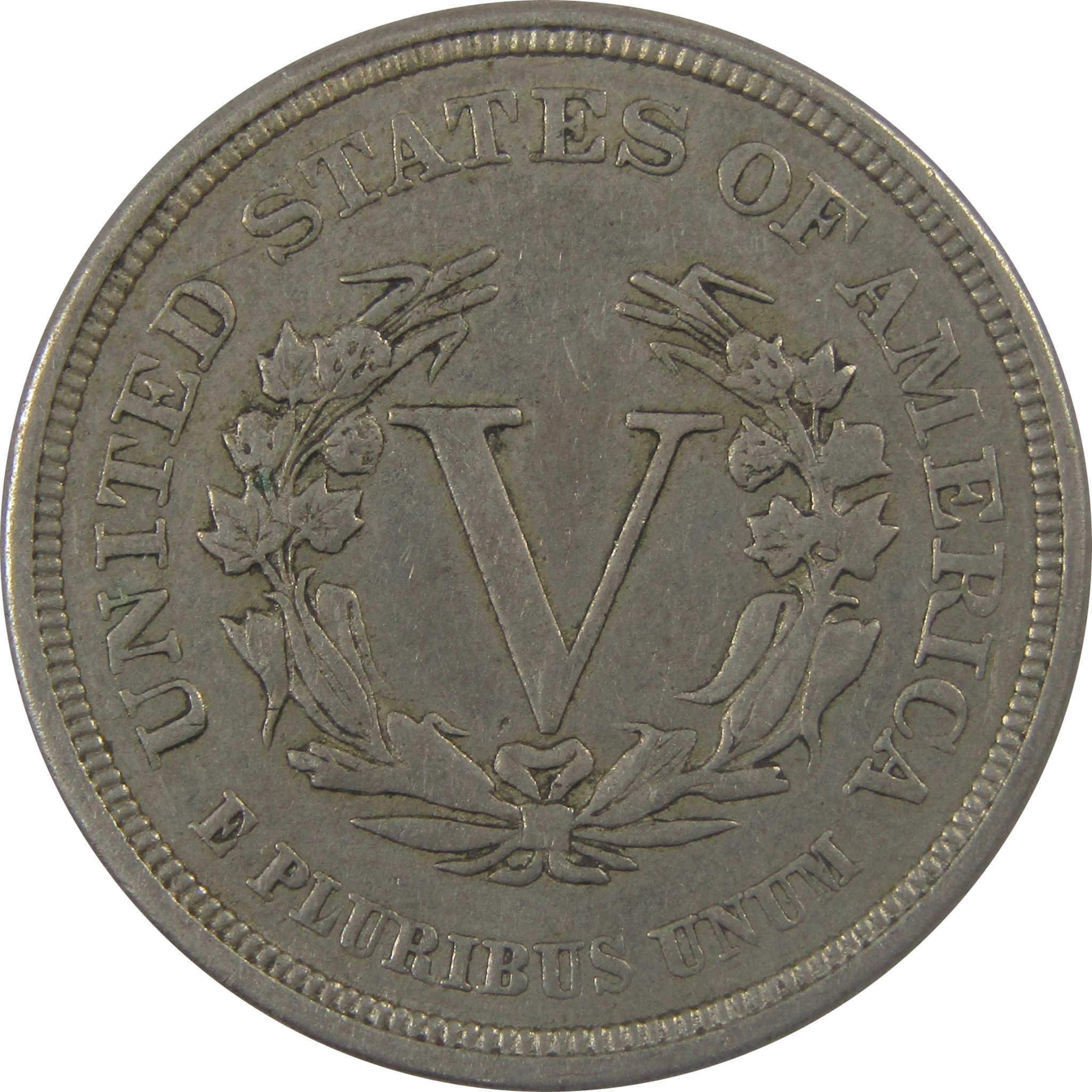 1883 No Cents Liberty Head V Nickel XF EF Extremely Fine SKU:I24675