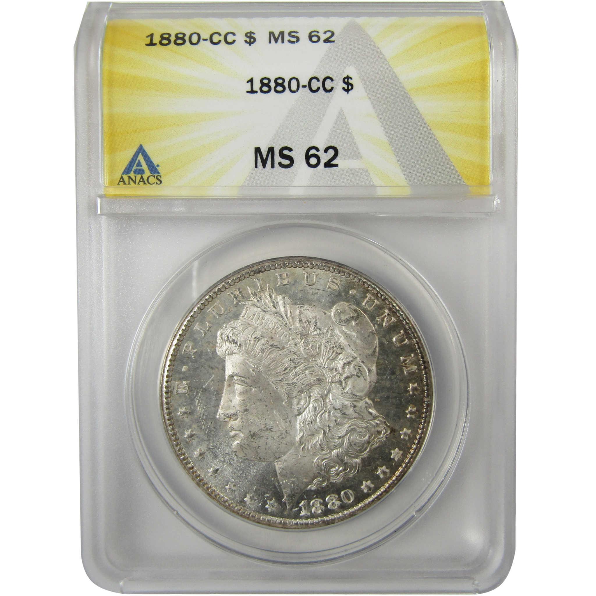 1880 CC 8/Low 7 Rev 79 Morgan Silver Dollar MS 62 ANACS SKU:I25916 - Morgan coin - Morgan silver dollar - Morgan silver dollar for sale - Profile Coins & Collectibles