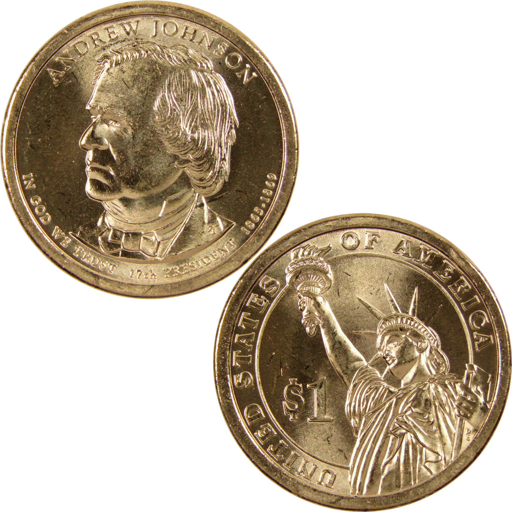 2011 P Andrew Johnson Presidential Dollar BU Uncirculated $1 Coin