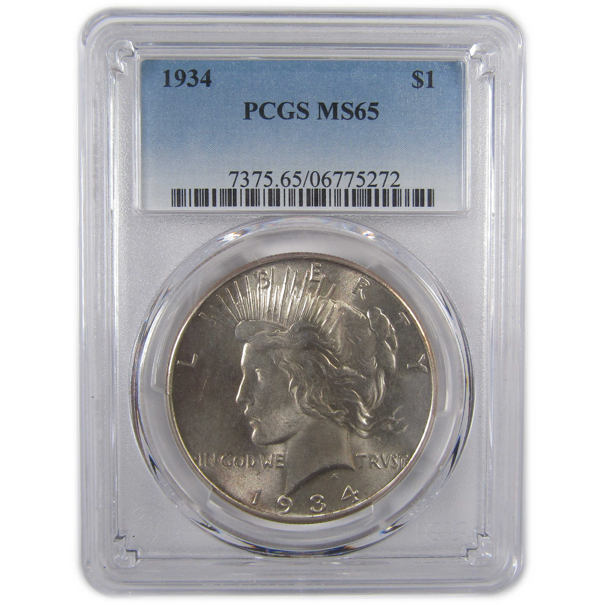 1934 Peace Dollar MS 65 PCGS Silver Uncirculated $1 Coin SKU:I18179