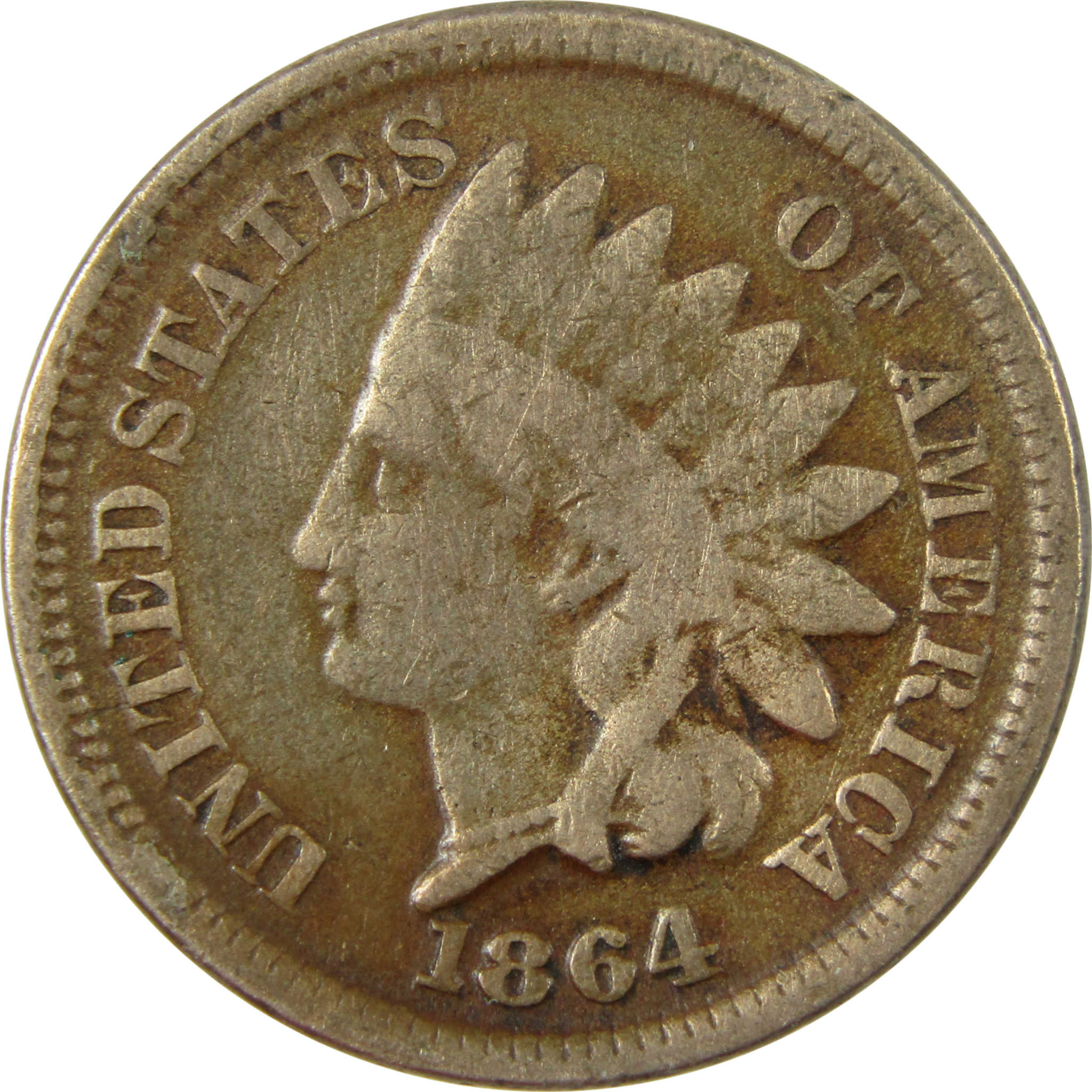 1864 Indian Head Copper-Nickel Cent G Good Details Penny SKU:CP1217