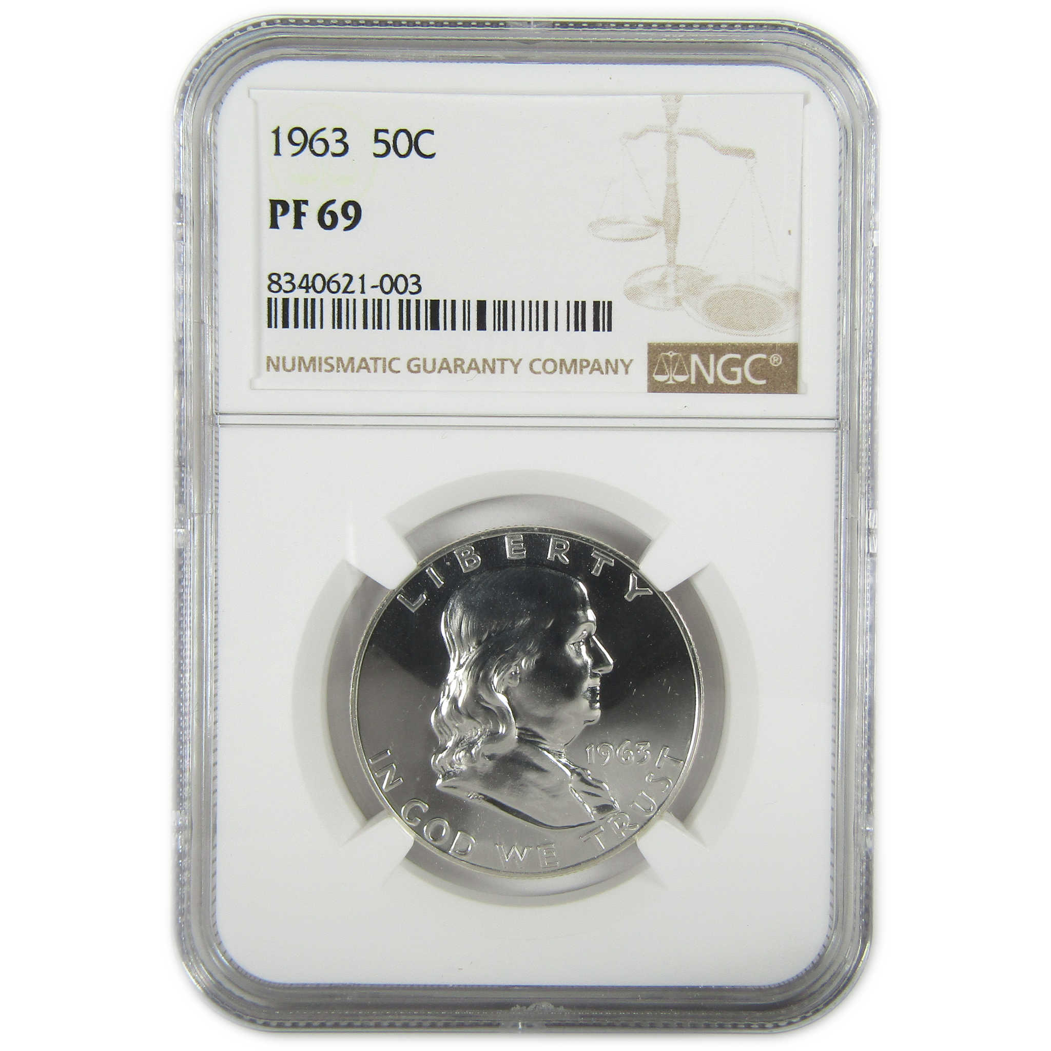 1963 Franklin Silver Half Dollar PF 69 NGC Proof 50c Coin SKU:I27432