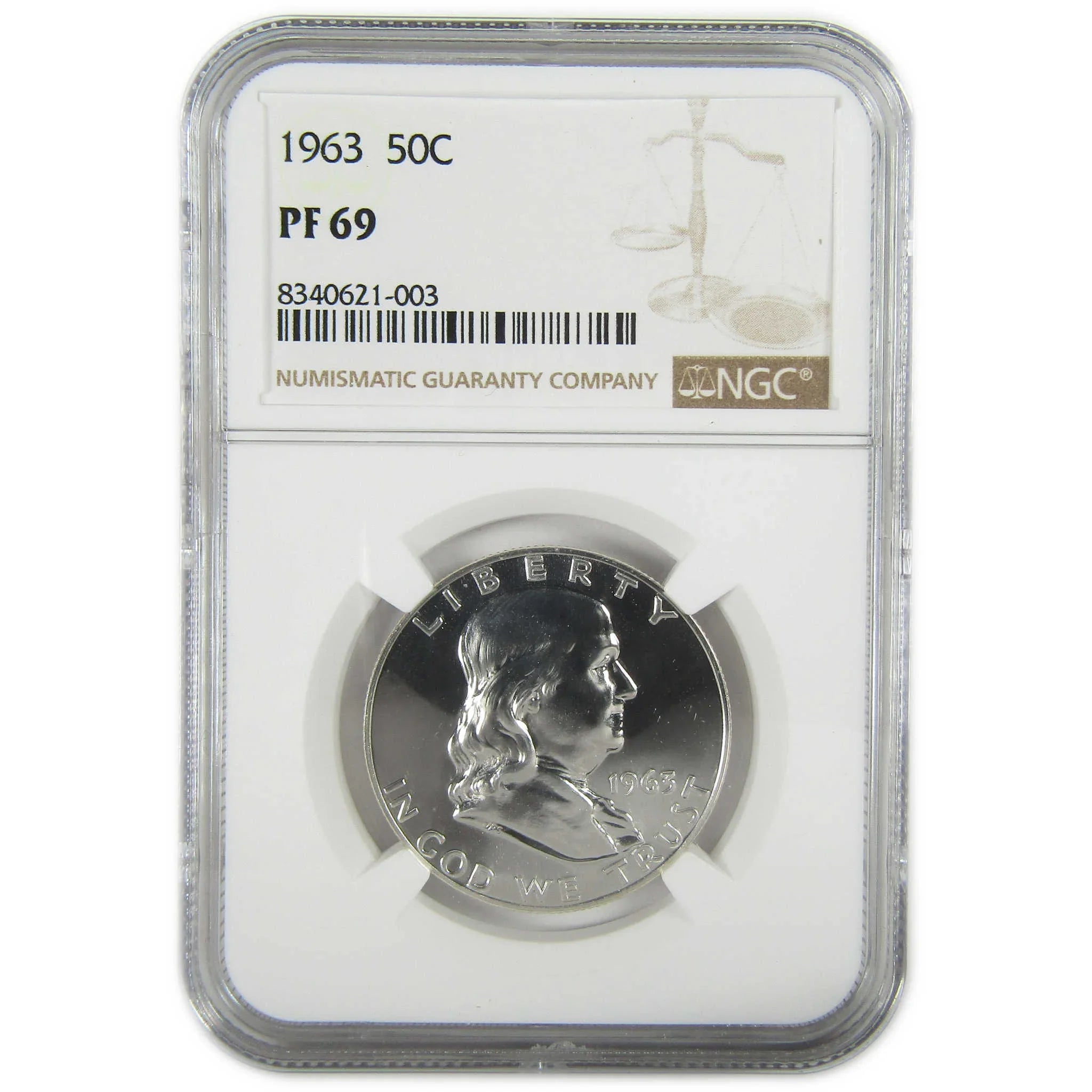 1963 Franklin Silver Half Dollar PF 69 NGC Proof 50c Coin SKU:I27432