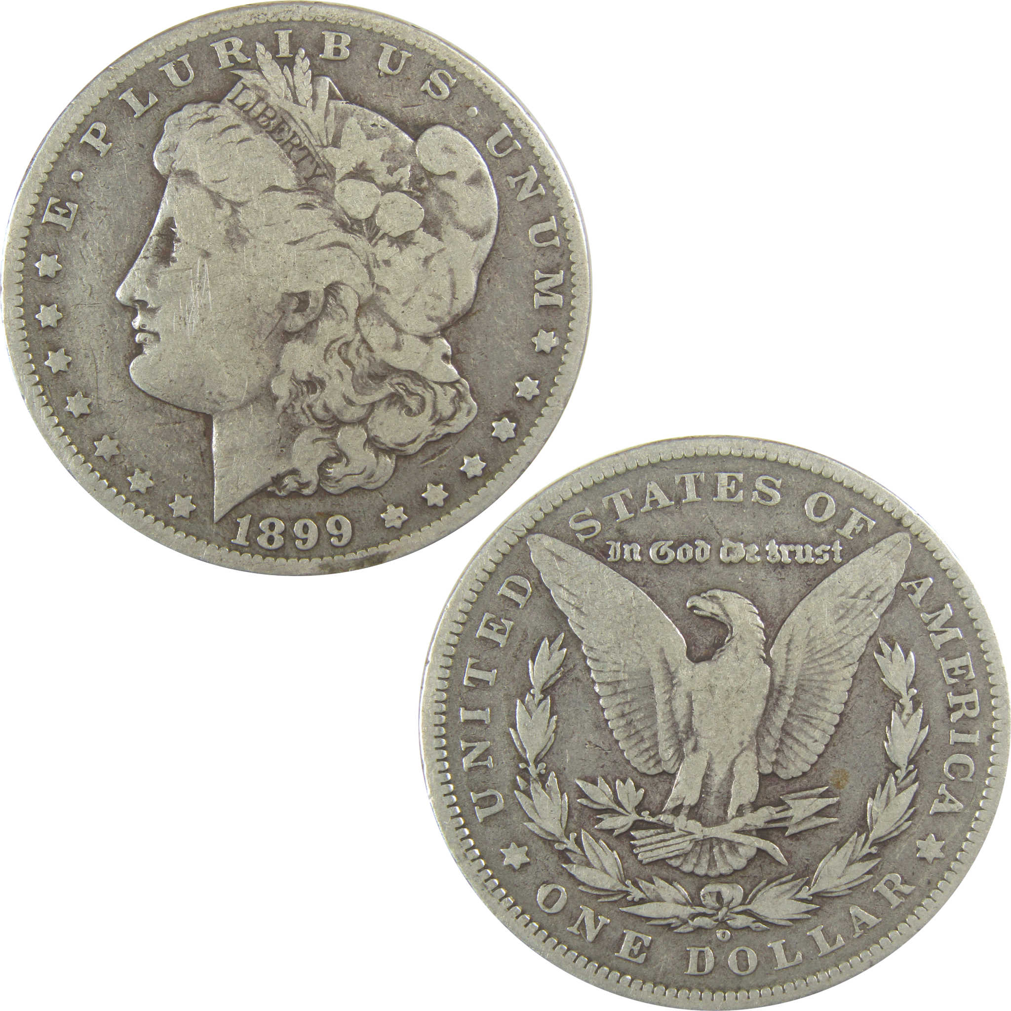 1899 O Micro O Morgan Dollar VG Very Good Silver $1 Coin SKU:I19686 - Morgan coin - Morgan silver dollar - Morgan silver dollar for sale - Profile Coins & Collectibles