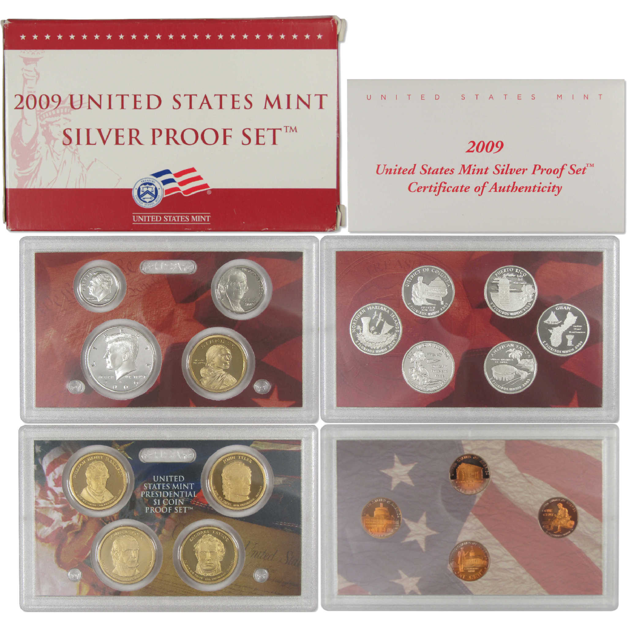 2009 Silver Proof Set U.S. Mint Original Government Packaging OGP COA