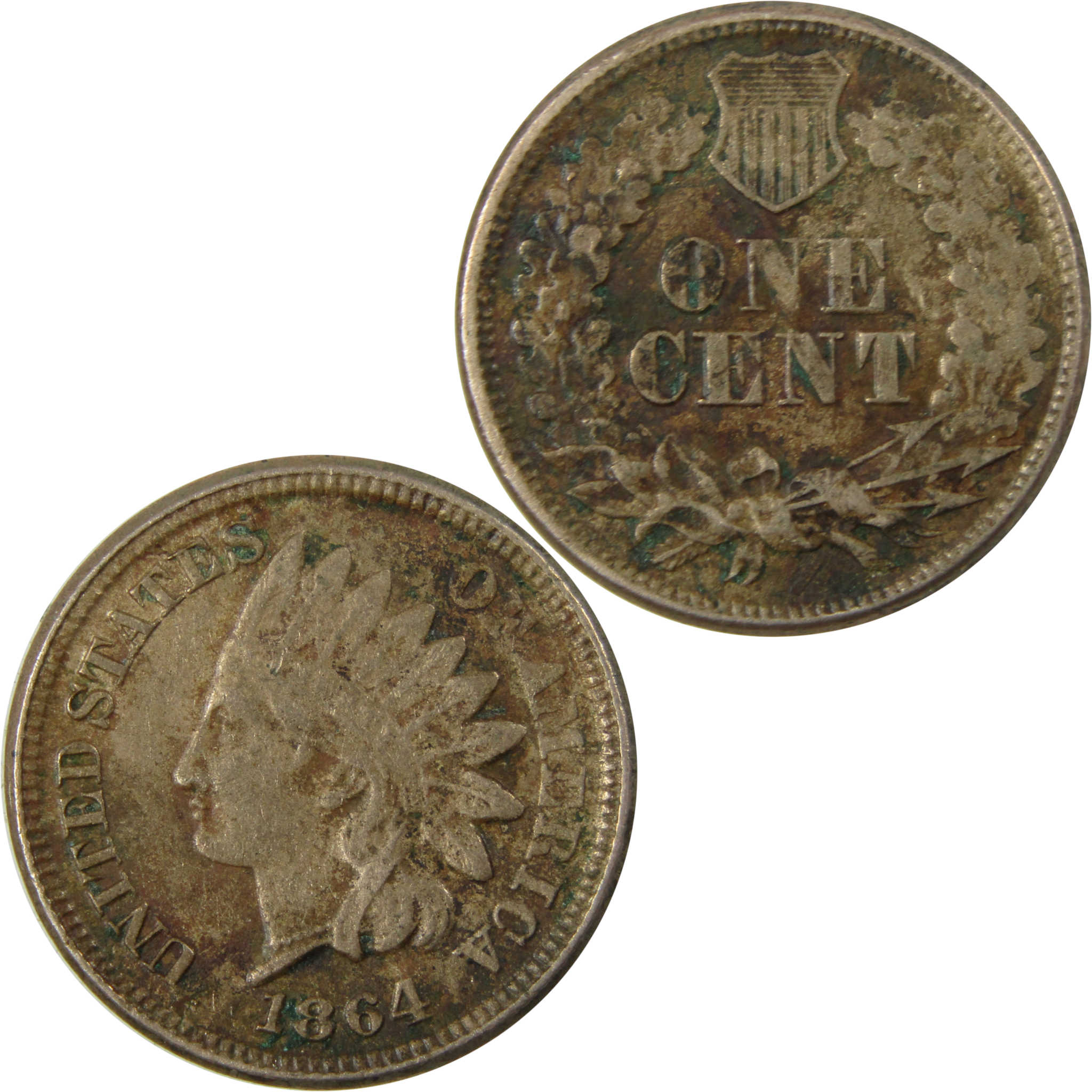 1864 Indian Head Copper-Nickel Cent VF Very Fine Details SKU:CP1199