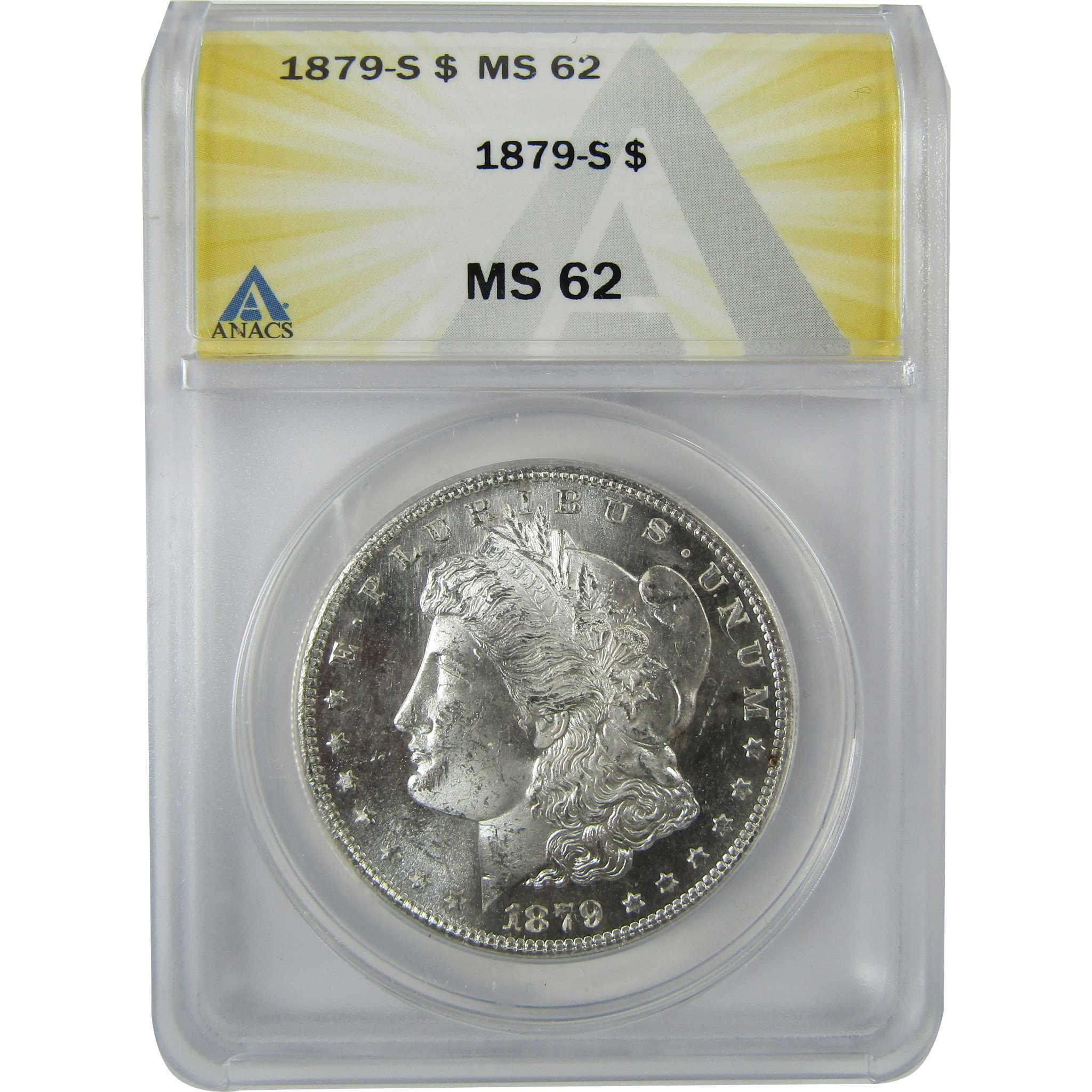 1879 S Rev 79 Morgan Silver Dollar MS 62 ANACS Uncirculated SKU:CP606 - Morgan coin - Morgan silver dollar - Morgan silver dollar for sale - Profile Coins & Collectibles