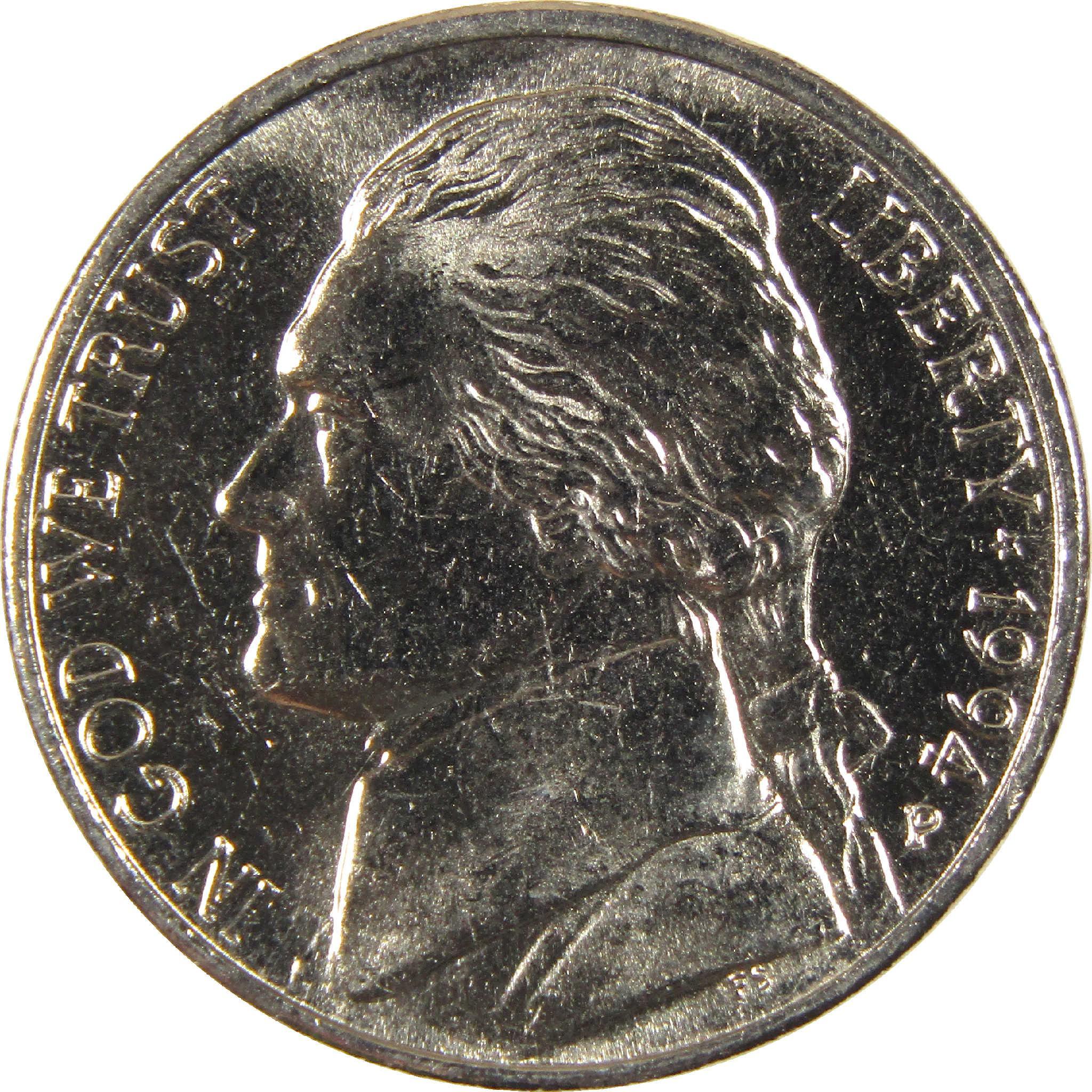 1994 P Jefferson Nickel Uncirculated 5c Coin