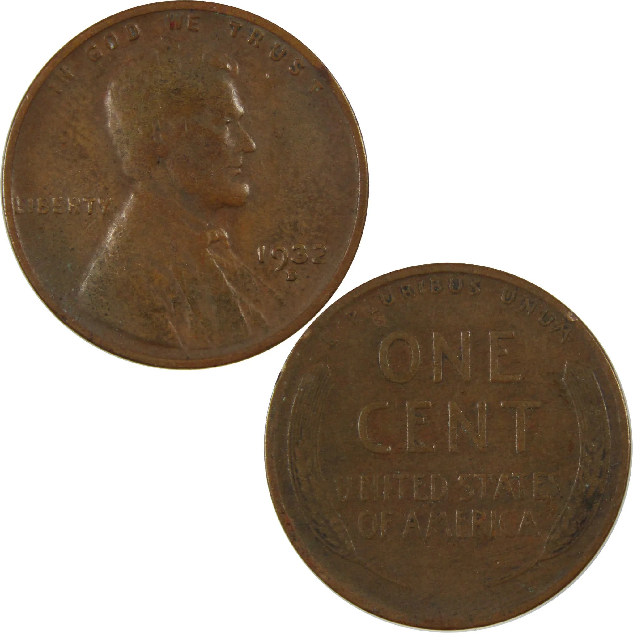 1932 D Lincoln Wheat Cent F Fine Penny 1c Coin Collectible SKU:I27119