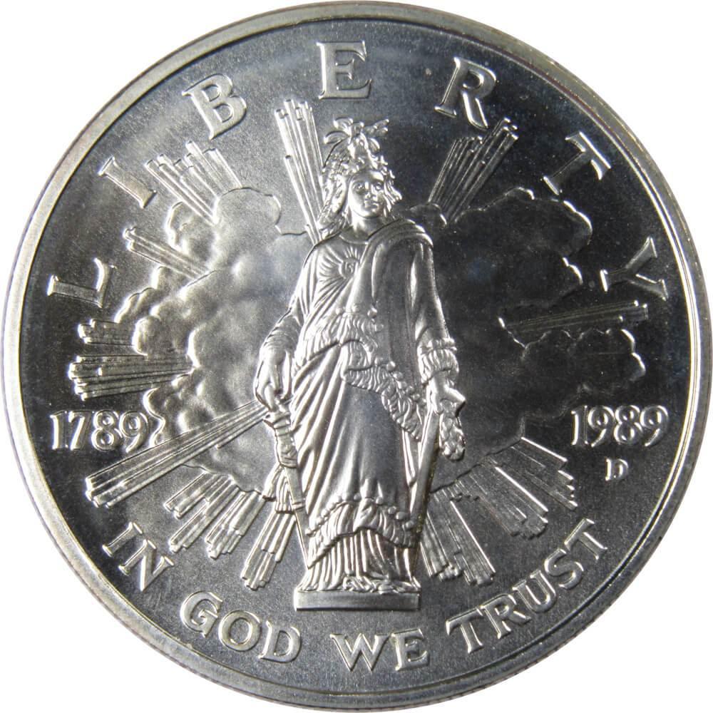 1989 D Congress Bicentennial Commemorative Silver Dollar Uncirculated