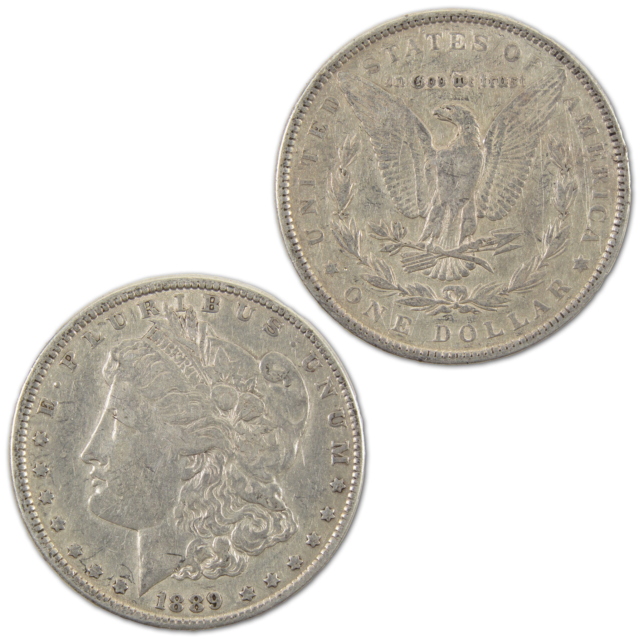 1889 Barwing Morgan Dollar XF EF Extremely Fine Details SKU:I10887 - Morgan coin - Morgan silver dollar - Morgan silver dollar for sale - Profile Coins & Collectibles