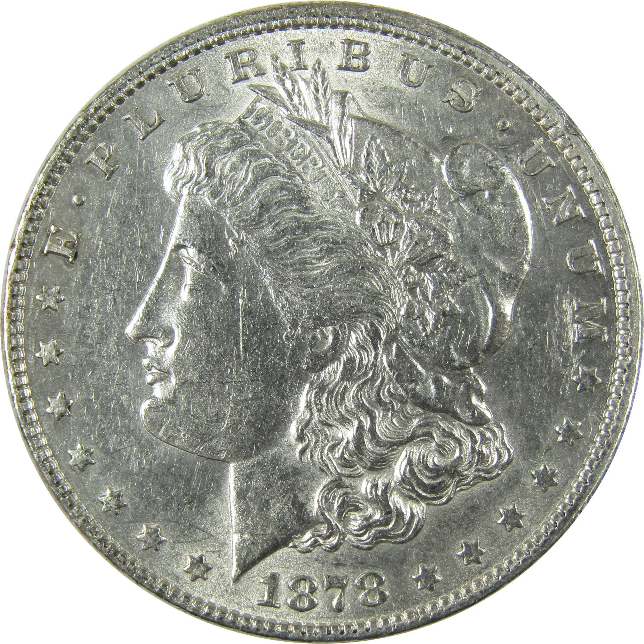 1878 7TF Rev 79 Morgan Silver Dollar AU About Uncirculated SKU:I27065 - Morgan coin - Morgan silver dollar - Morgan silver dollar for sale - Profile Coins & Collectibles