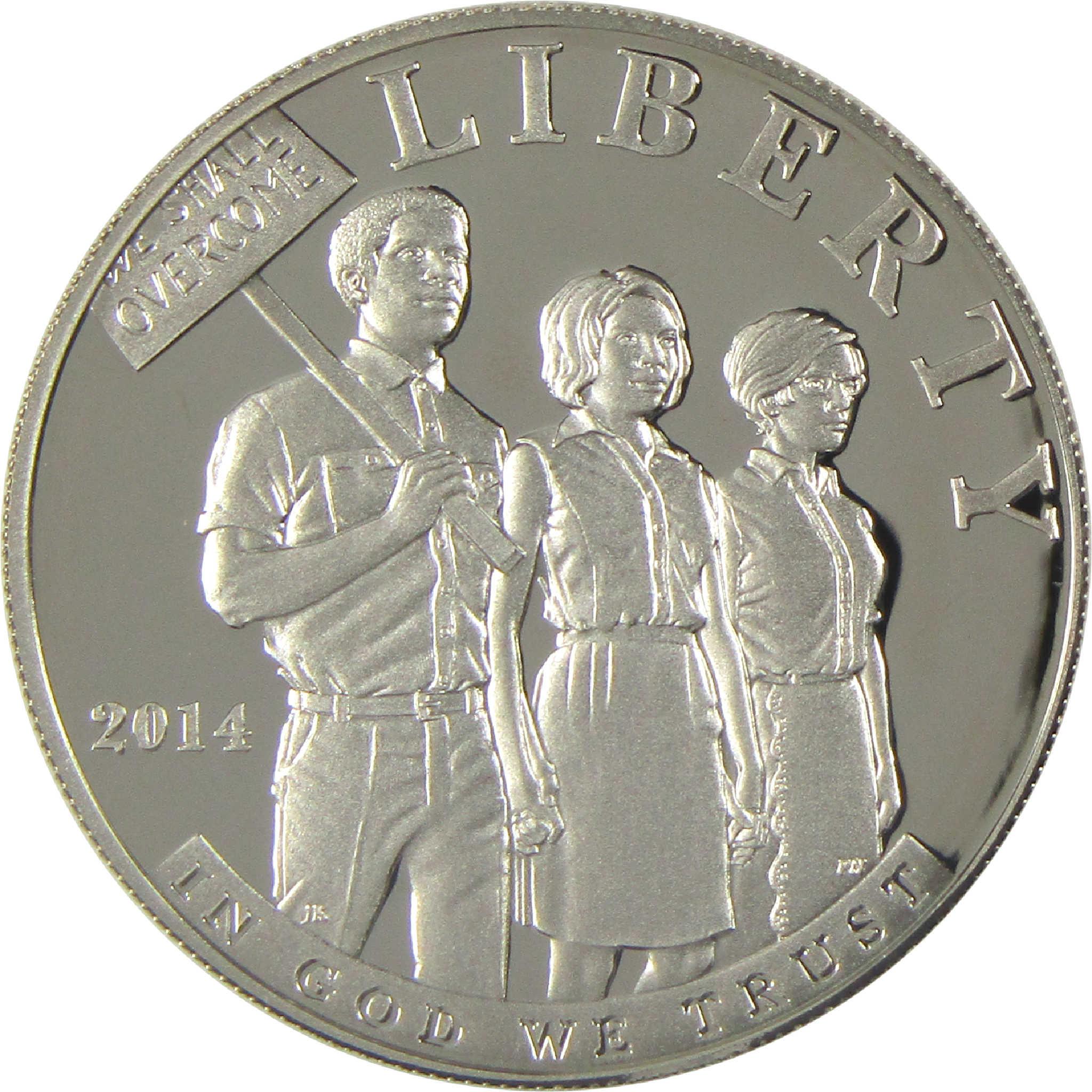 2014 P Civil Rights Act of 1964 Commemorative Silver Dollar Proof