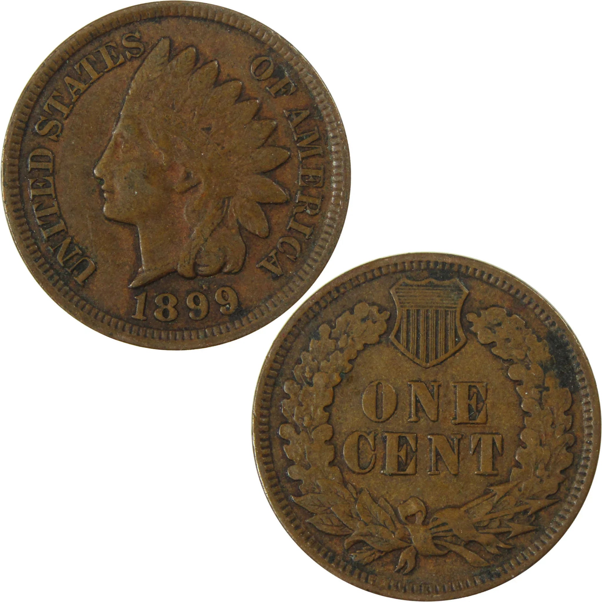 1899 Indian Head Cent XF EF Extremely Fine Penny 1c Coin SKU:I26941