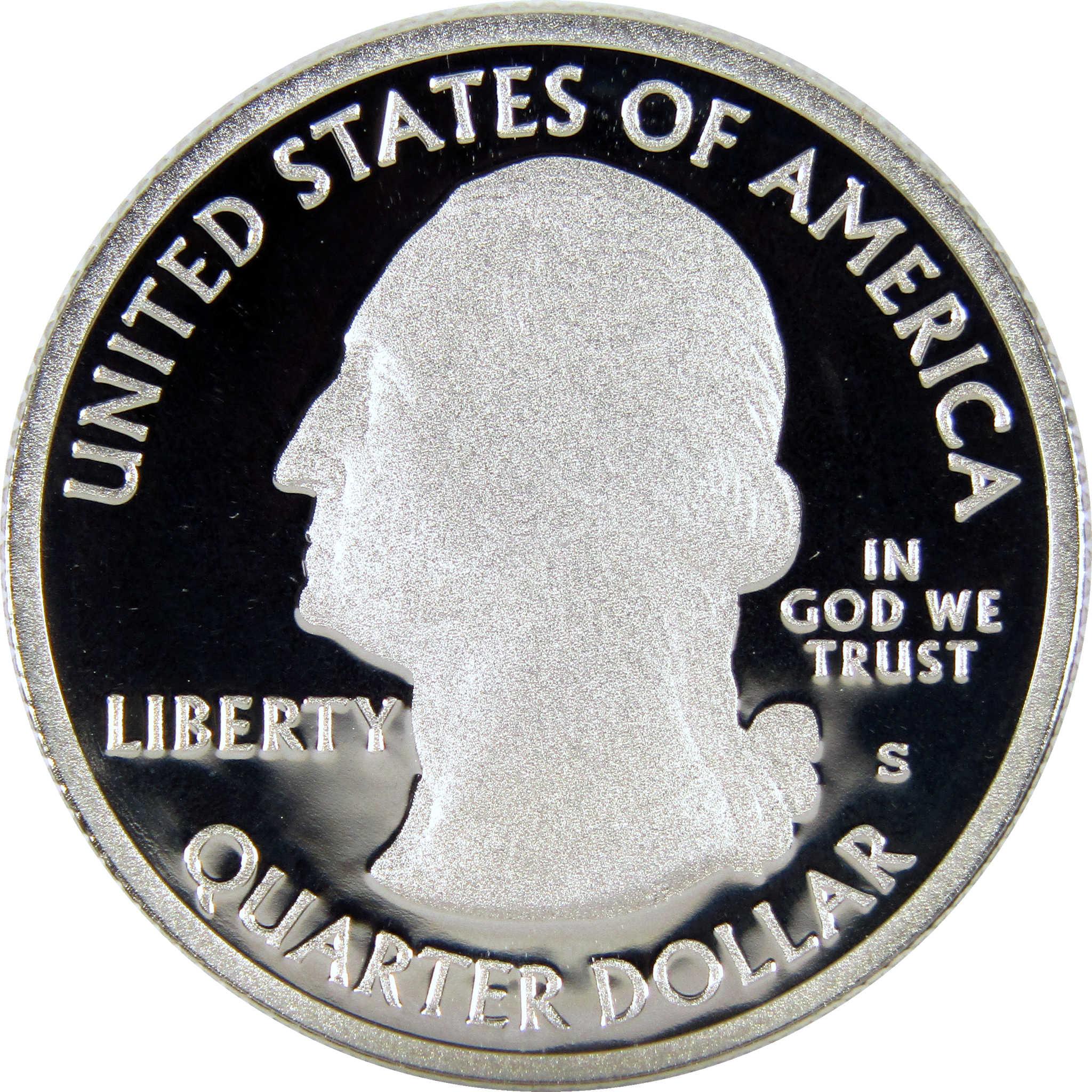 Proof Washington quarter dollar coin obverse, featuring George Washington portrait
