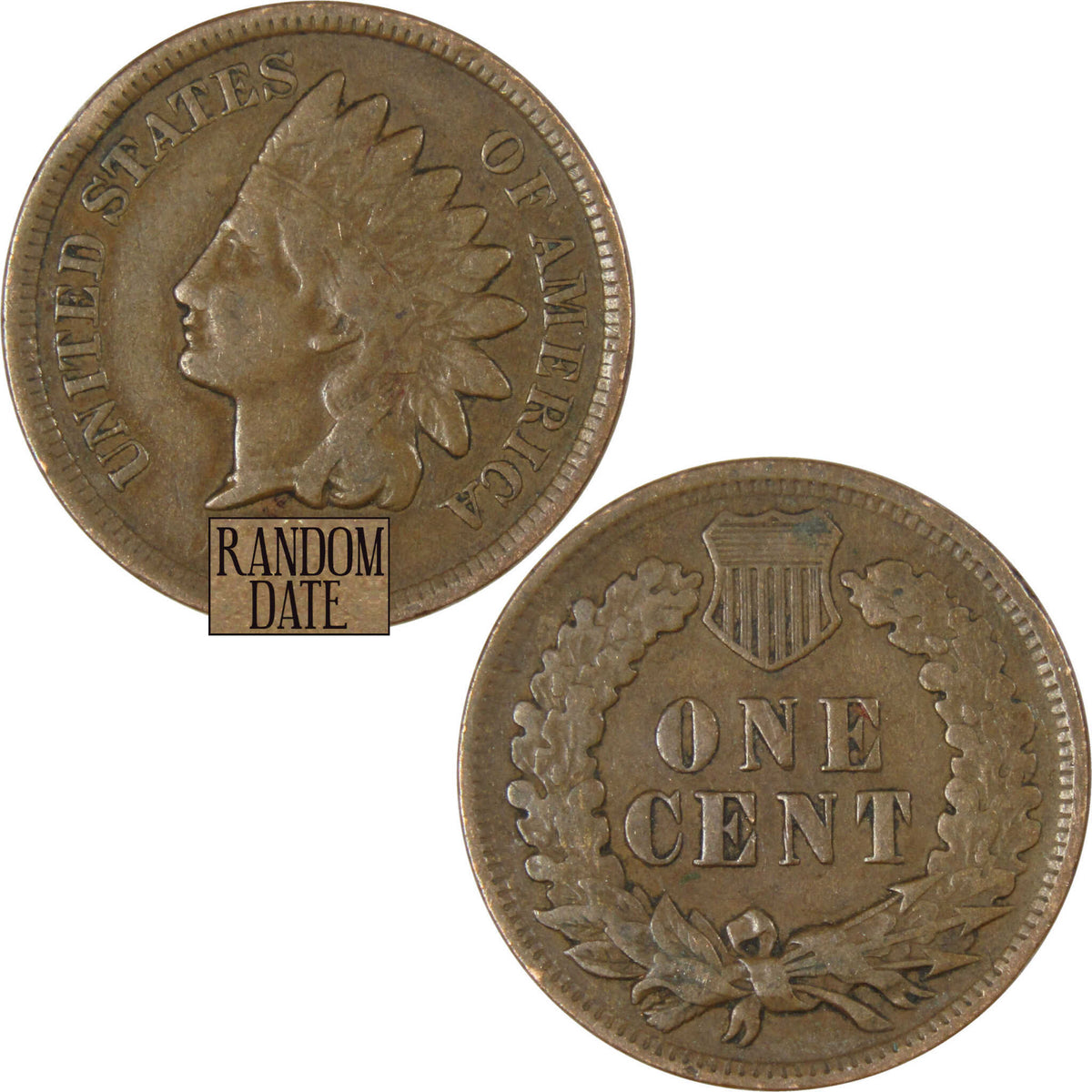 Indian Head Cent VG Very Good Penny 1c Coin Collectible Random Date