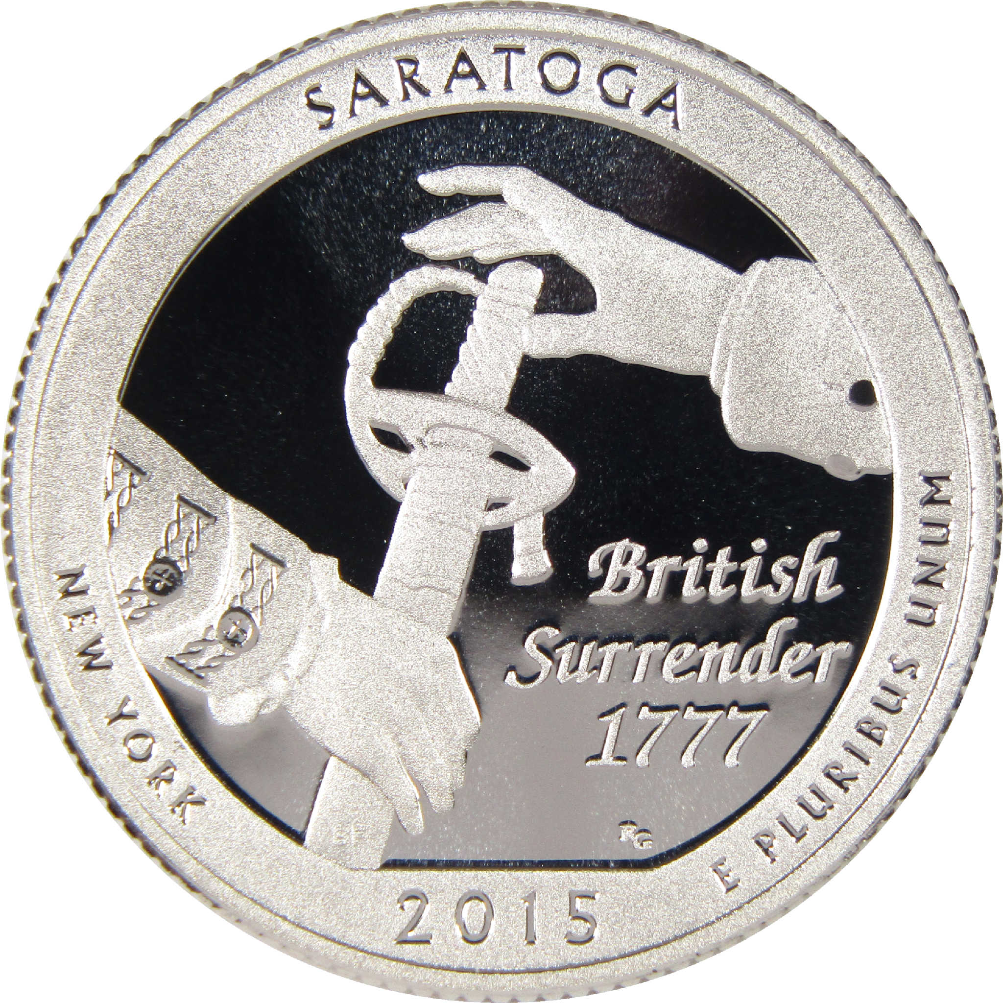 2015 S Saratoga National Historical Park Quarter Silver Proof 25c Coin