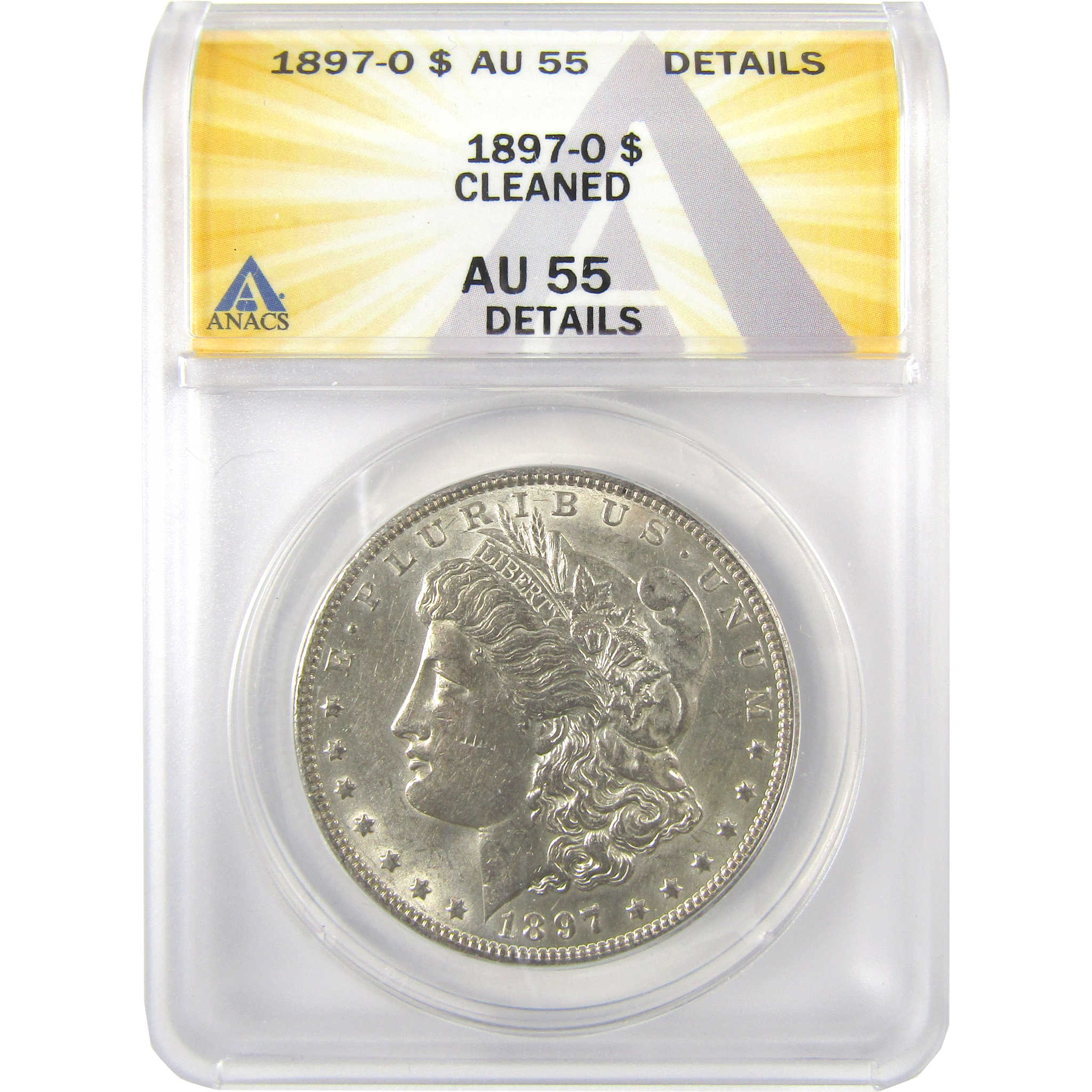 1897 O Morgan Dollar AU 55 Details ANACS Silver $1 Coin SKU:I19258 - Morgan coin - Morgan silver dollar - Morgan silver dollar for sale - Profile Coins & Collectibles