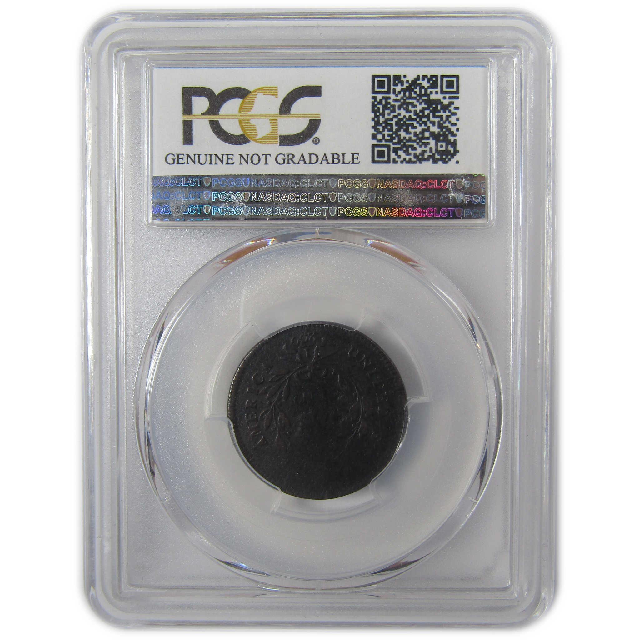 1795 Plain Edge No Pole Liberty Cap 1/2c F Details PCGS SKU:I24461
