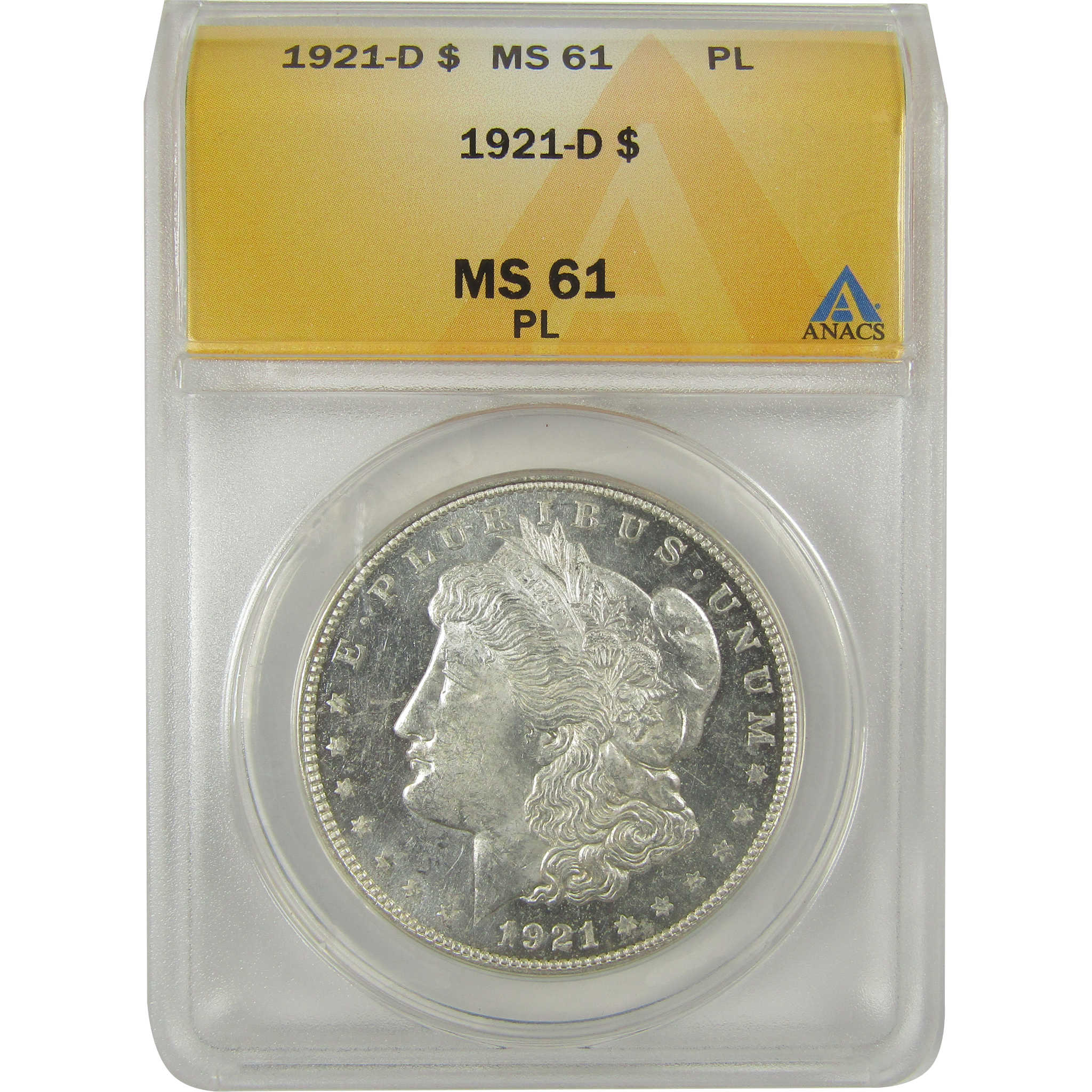 1921 D Morgan Dollar MS 61 PL ANACS Silver Proof-Like SKU:I20783 - Morgan coin - Morgan silver dollar - Morgan silver dollar for sale - Profile Coins & Collectibles