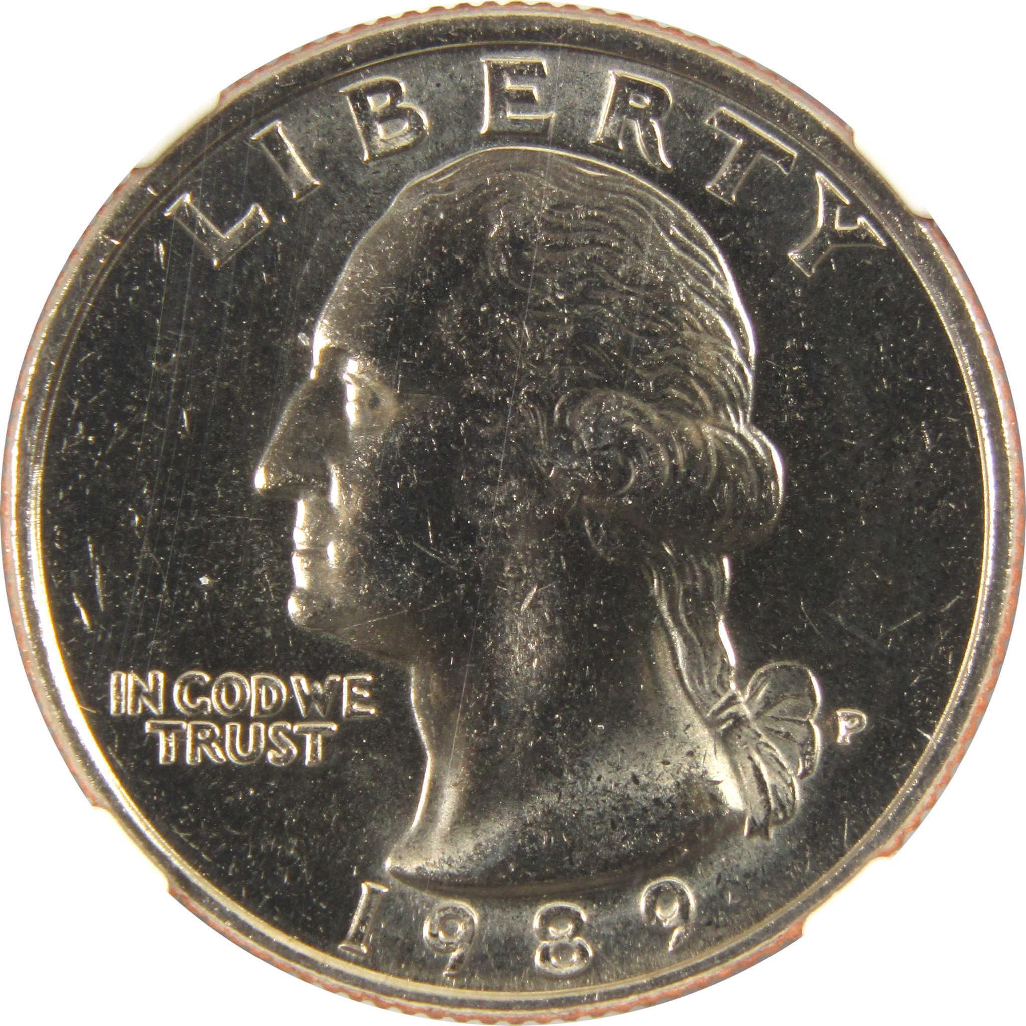 1989 P Washington Quarter MS 66 NGC Clad 25c Uncirculated SKU:I9515