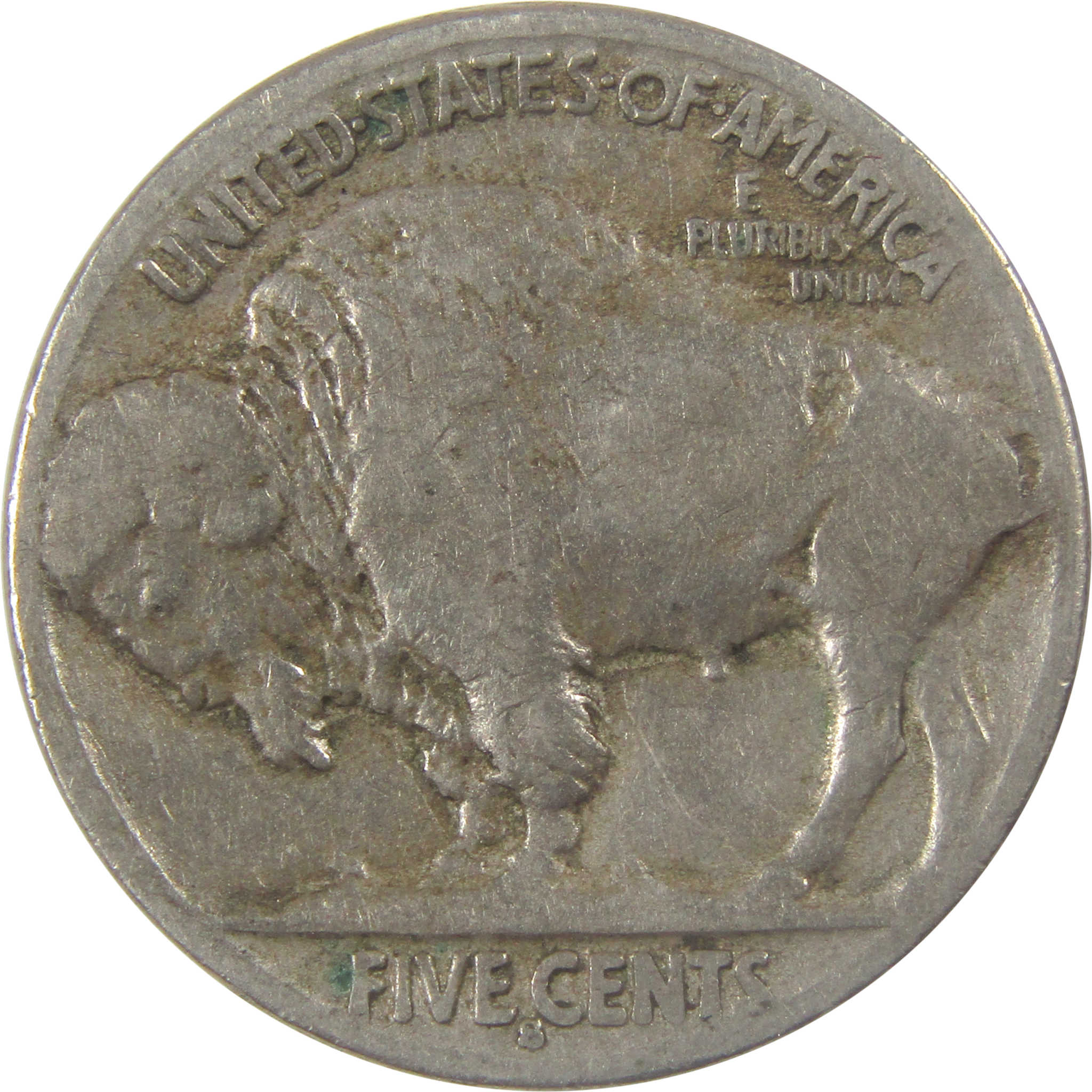 1917 S Indian Head Buffalo Nickel F Fine 5c Coin SKU:I23692