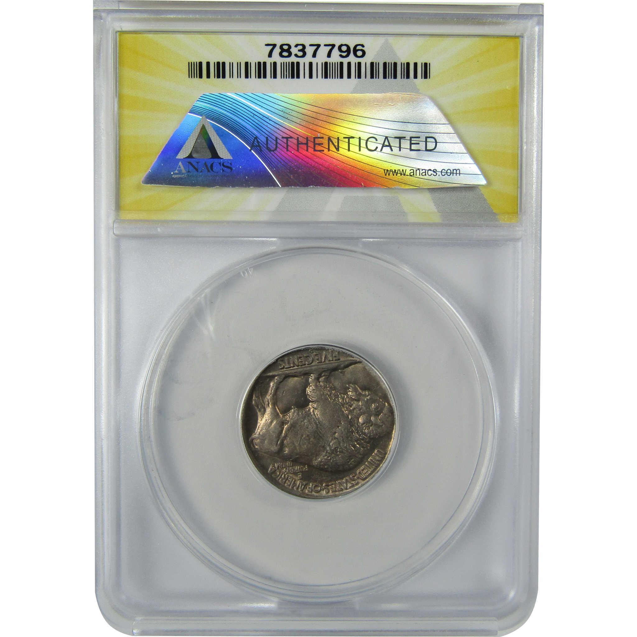 1914 D Indian Head Buffalo Nickel AU 55 Details ANACS SKU:CP561