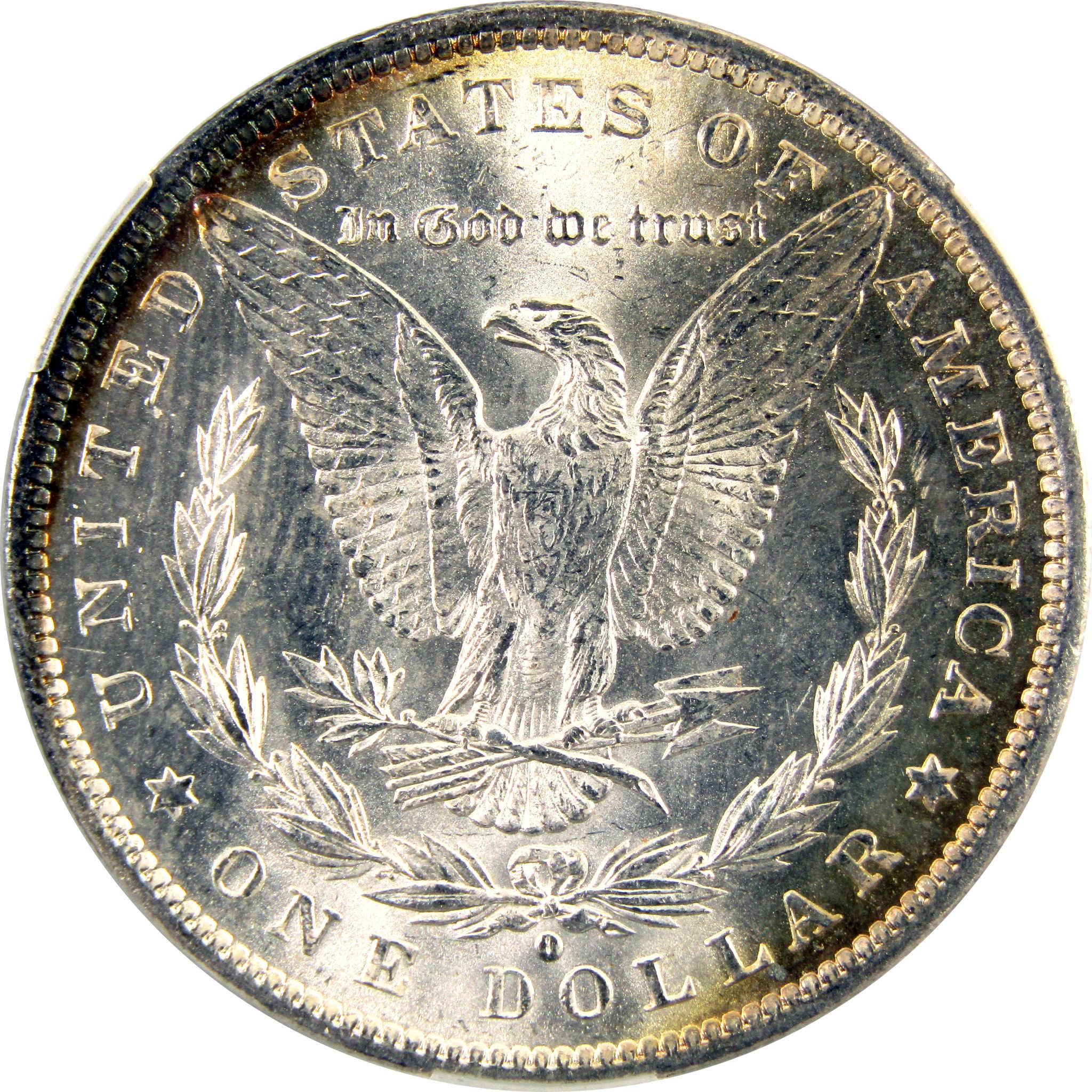 1884 O Morgan Dollar MS 62 CAC 90% Silver $1 Unc Toned SKU:I10491