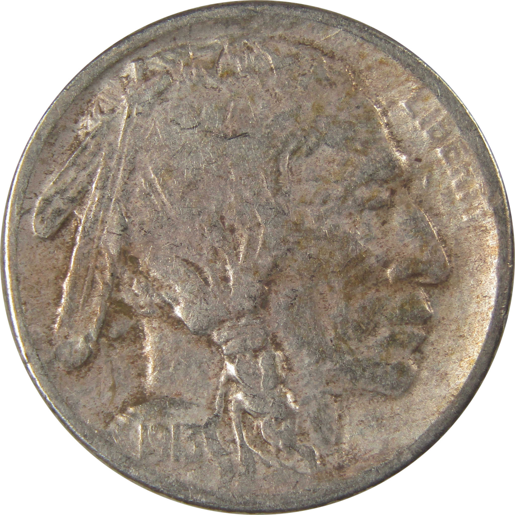 1913 S Type 1 Indian Head Buffalo Nickel F Fine Details SKU:I22905