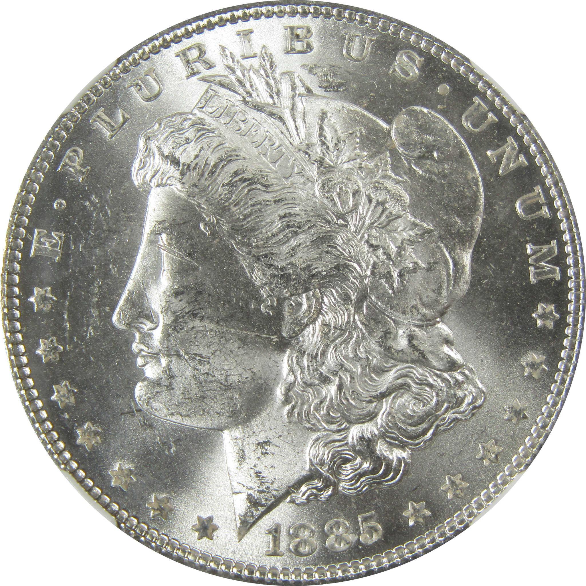 1885 Morgan Silver Dollar MS 63 NGC Uncirculated $1 Coin SKU:CP374 - Morgan coin - Morgan silver dollar - Morgan silver dollar for sale - Profile Coins & Collectibles