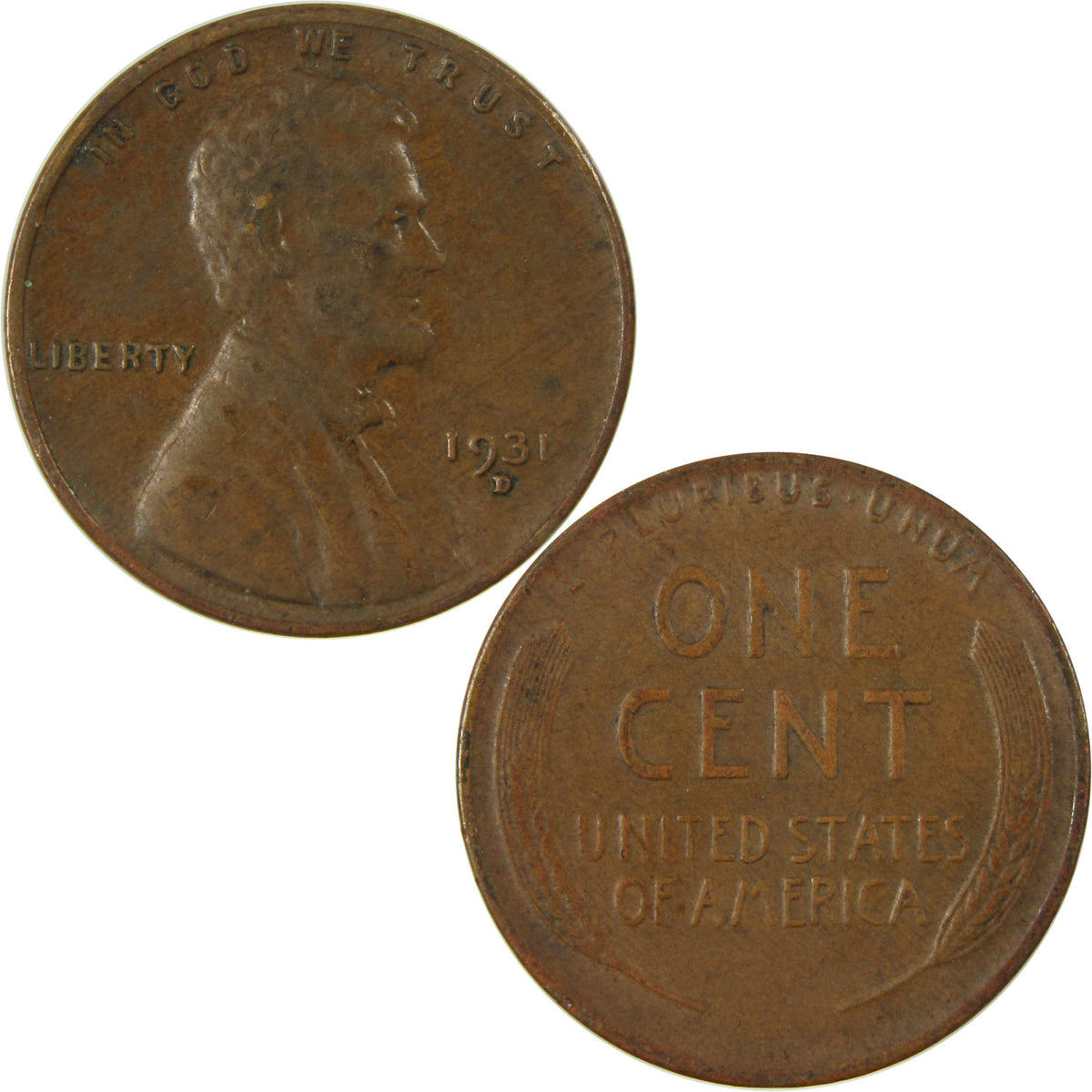 1931 D Lincoln Wheat Cent VF Very Fine Penny 1c Coin SKU:I27310