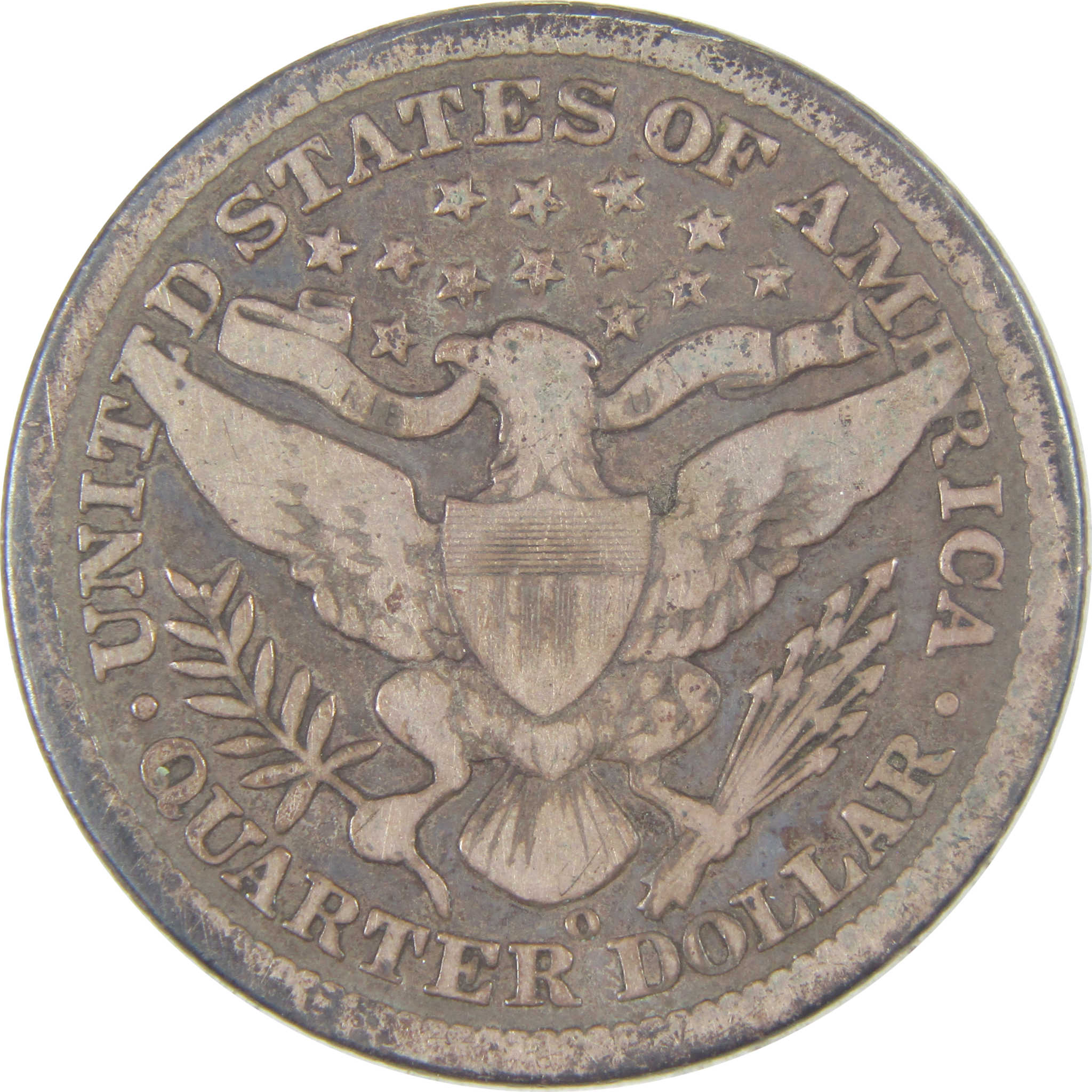 1897 O Barber Quarter VG Very Good Silver 25c Coin SKU:I16842