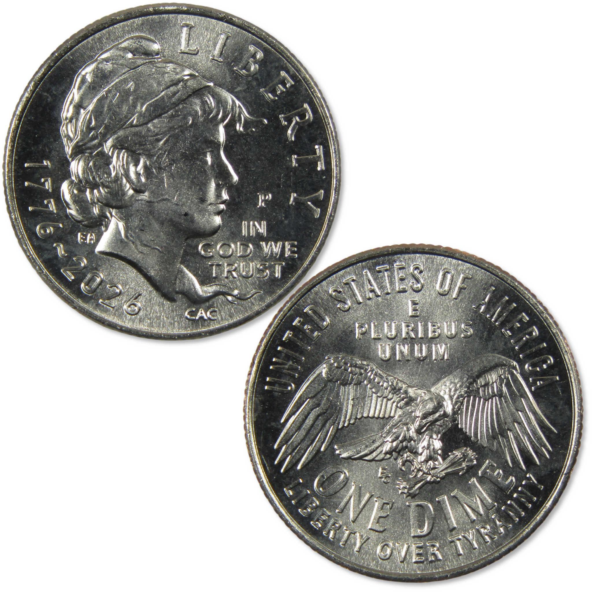 2026 P Emerging Liberty Semiquincentennial Dime Clad Uncirculated Coin