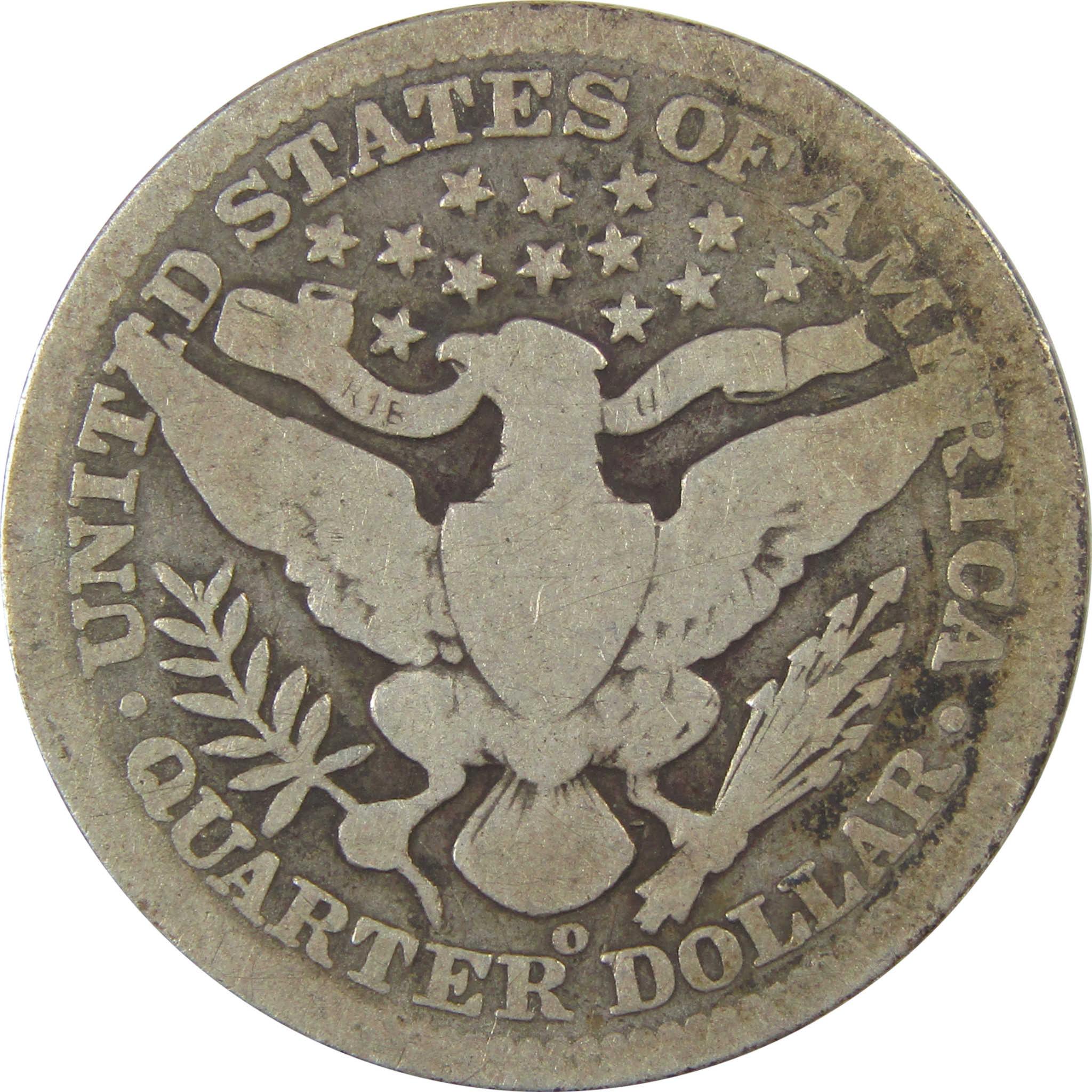 1905 O Barber Quarter G Good Silver 25c Coin SKU:I21819