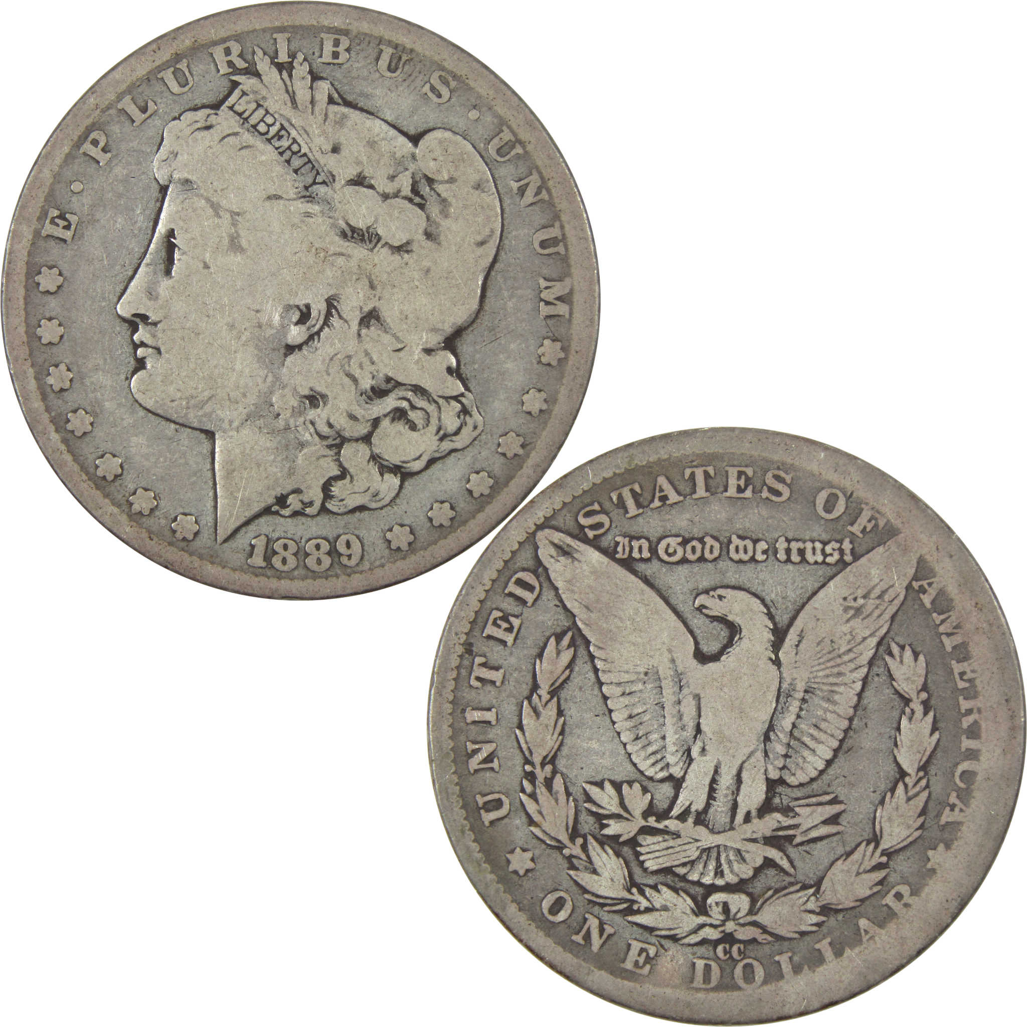 1889 CC Morgan Dollar AG About Good Silver $1 Coin SKU:I14812 - Morgan coin - Morgan silver dollar - Morgan silver dollar for sale - Profile Coins & Collectibles