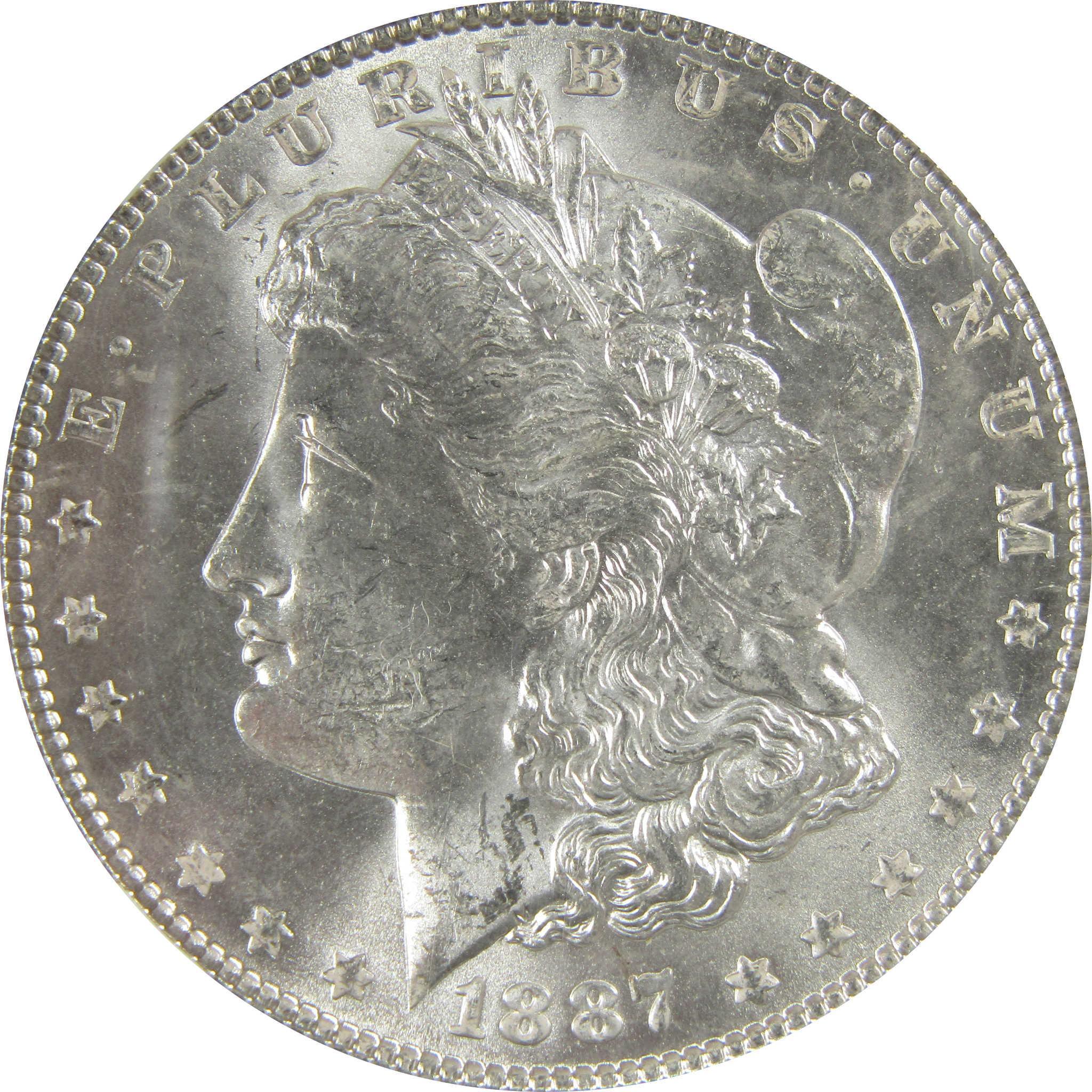 1887 Morgan Silver Dollar MS 63 NGC Uncirculated $1 Coin SKU:CP371 - Morgan coin - Morgan silver dollar - Morgan silver dollar for sale - Profile Coins & Collectibles