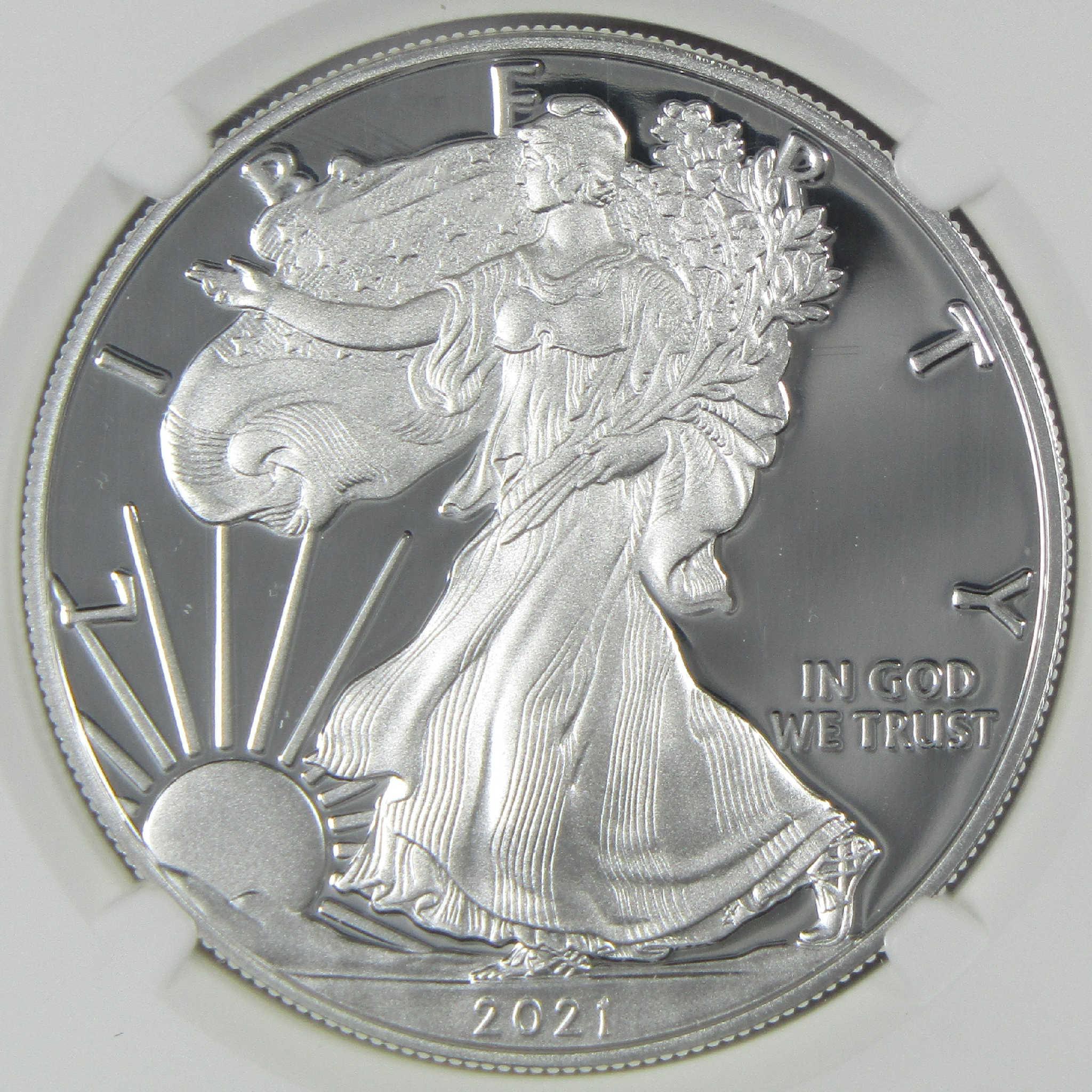 2021 W Type 1 American Silver Eagle PF 69 UCAM NGC Proof Mercanti