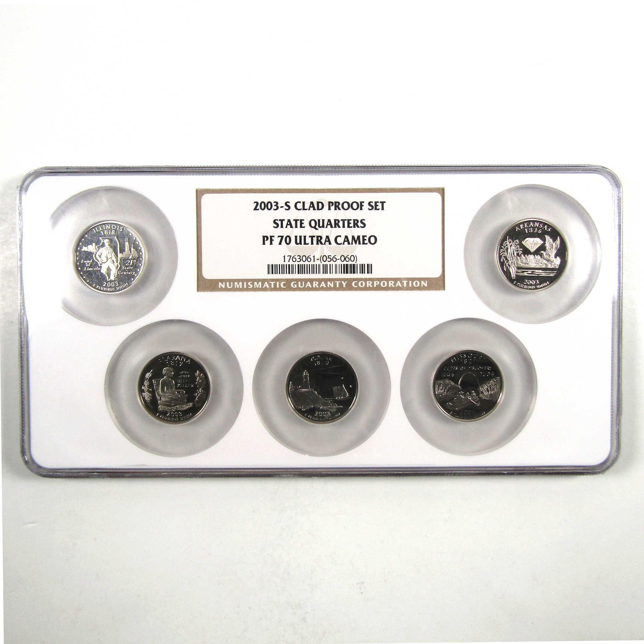 2003 S U.S Mint Proof Set PF 70 UCAM NGC Clad Proof SKU:CPC5010