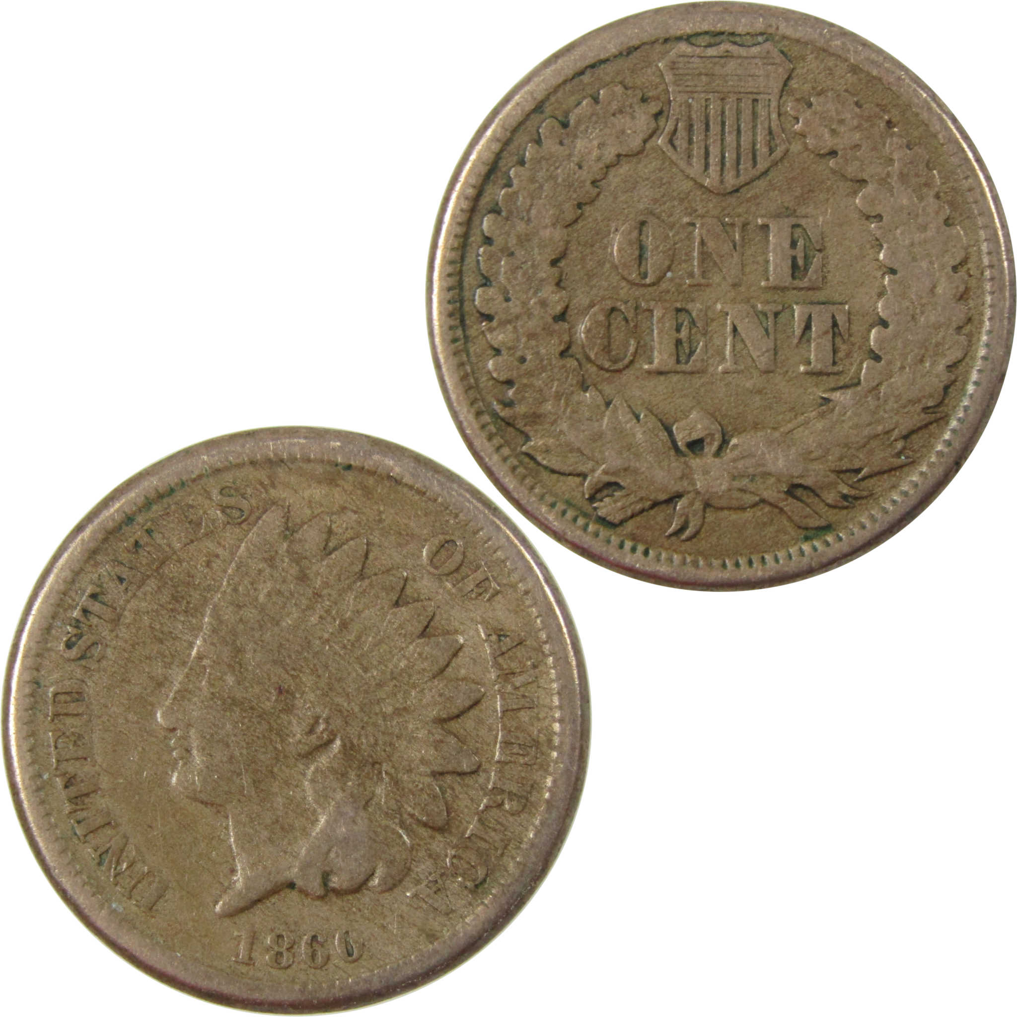 1860 Indian Head Cent VG Very Good Penny 1c Coin SKU:CP1233