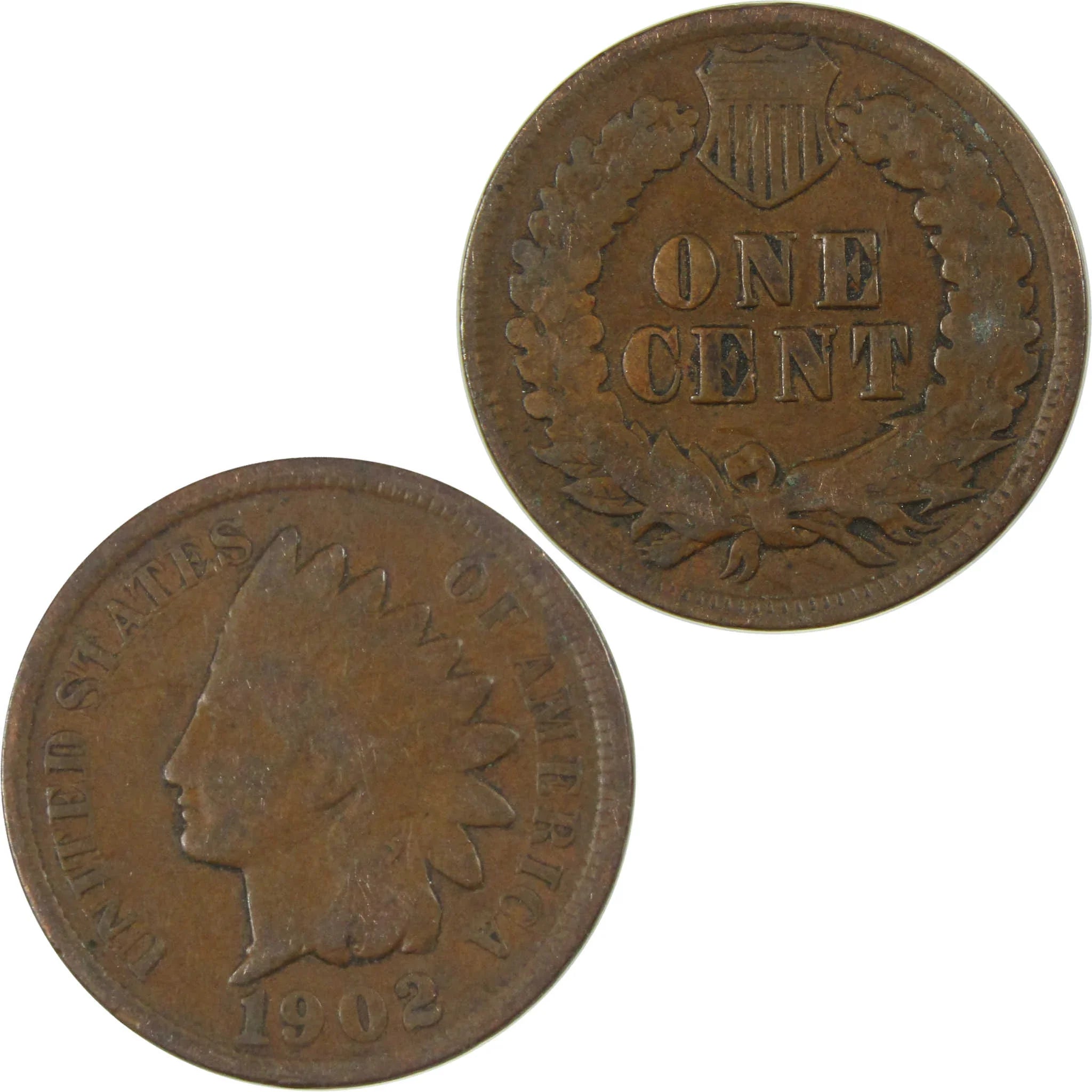 1902 Indian Head Cent G Good Penny 1c Coin SKU:I27055