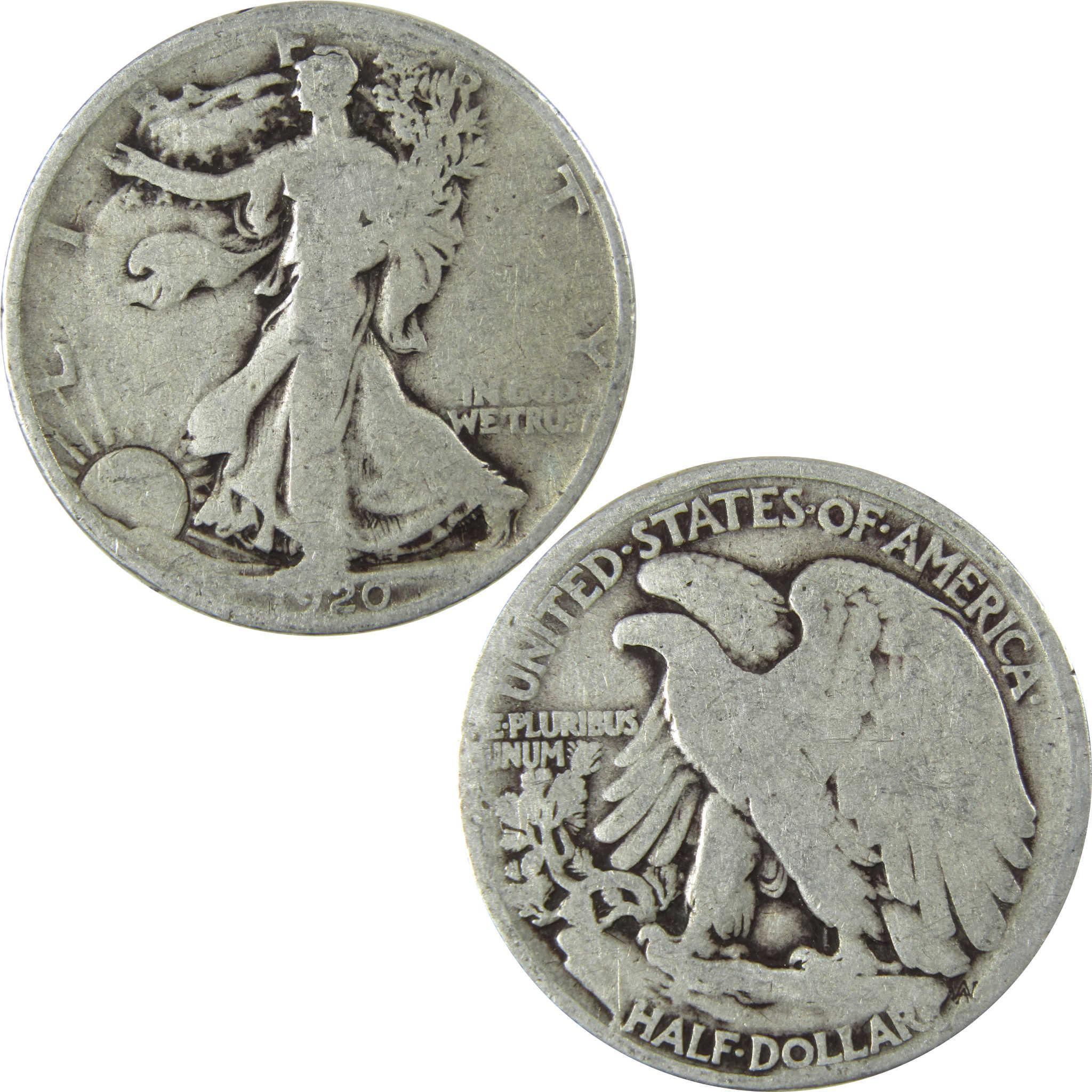 1920 Liberty Walking Silver Half Dollar AG About Good SKU:CP518