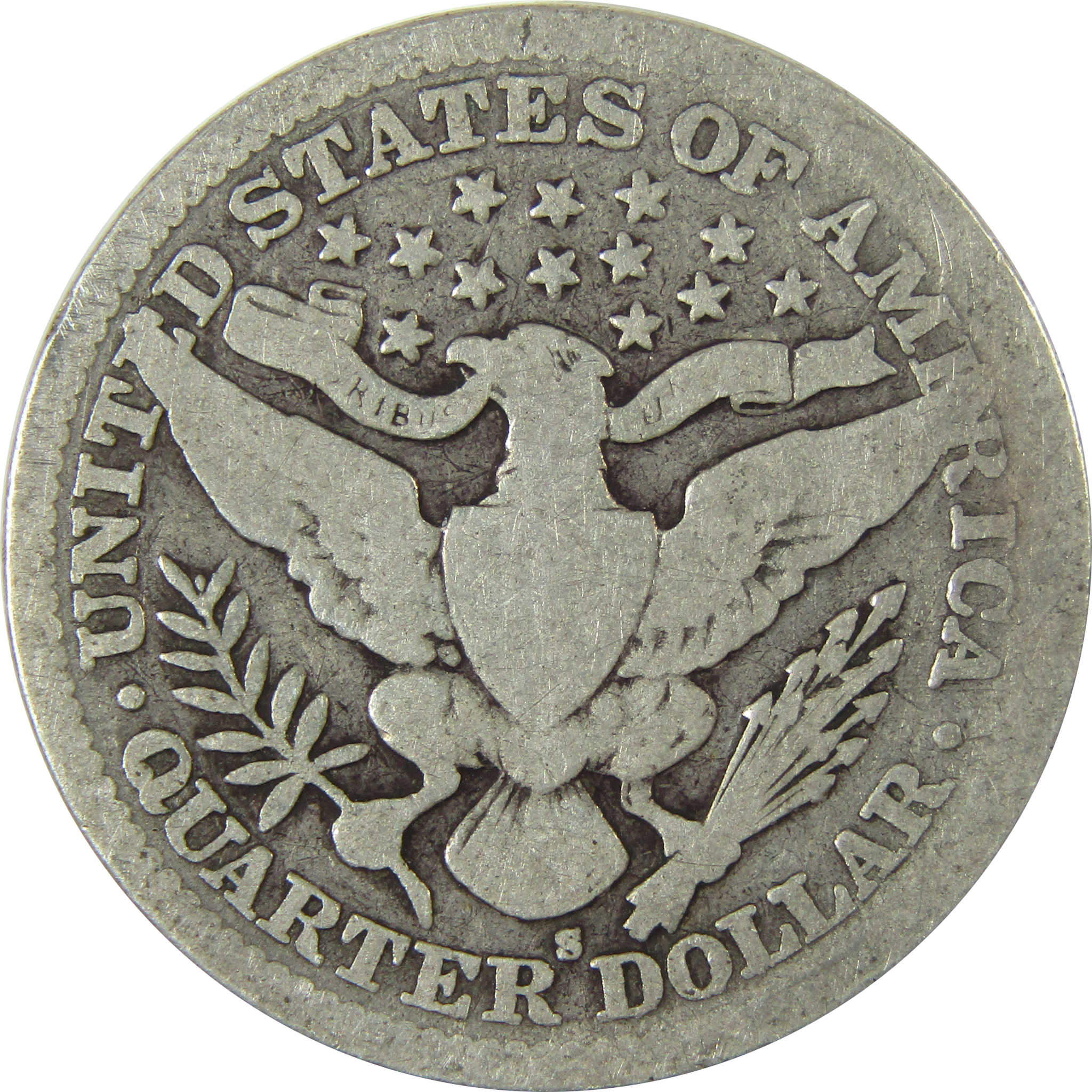 1907 S Barber Silver Quarter G Good 25c Coin SKU:CP890