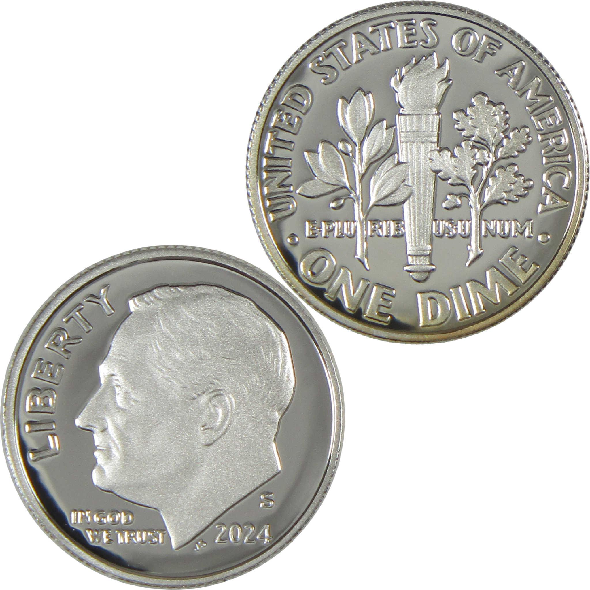 2024 S Roosevelt Dime Choice Proof .999 Silver 10c Coin