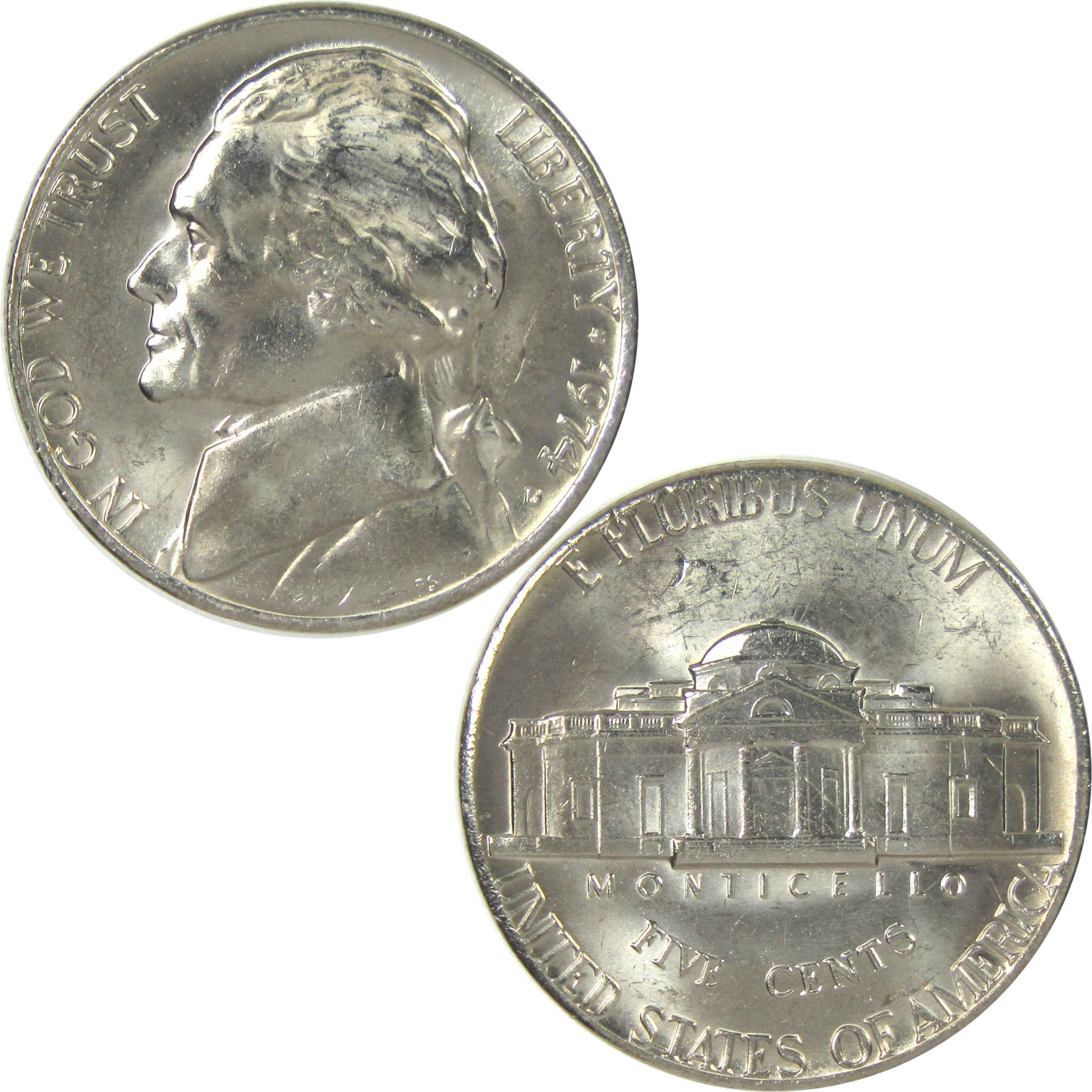 1974 D Jefferson Nickel Uncirculated 5c Coin