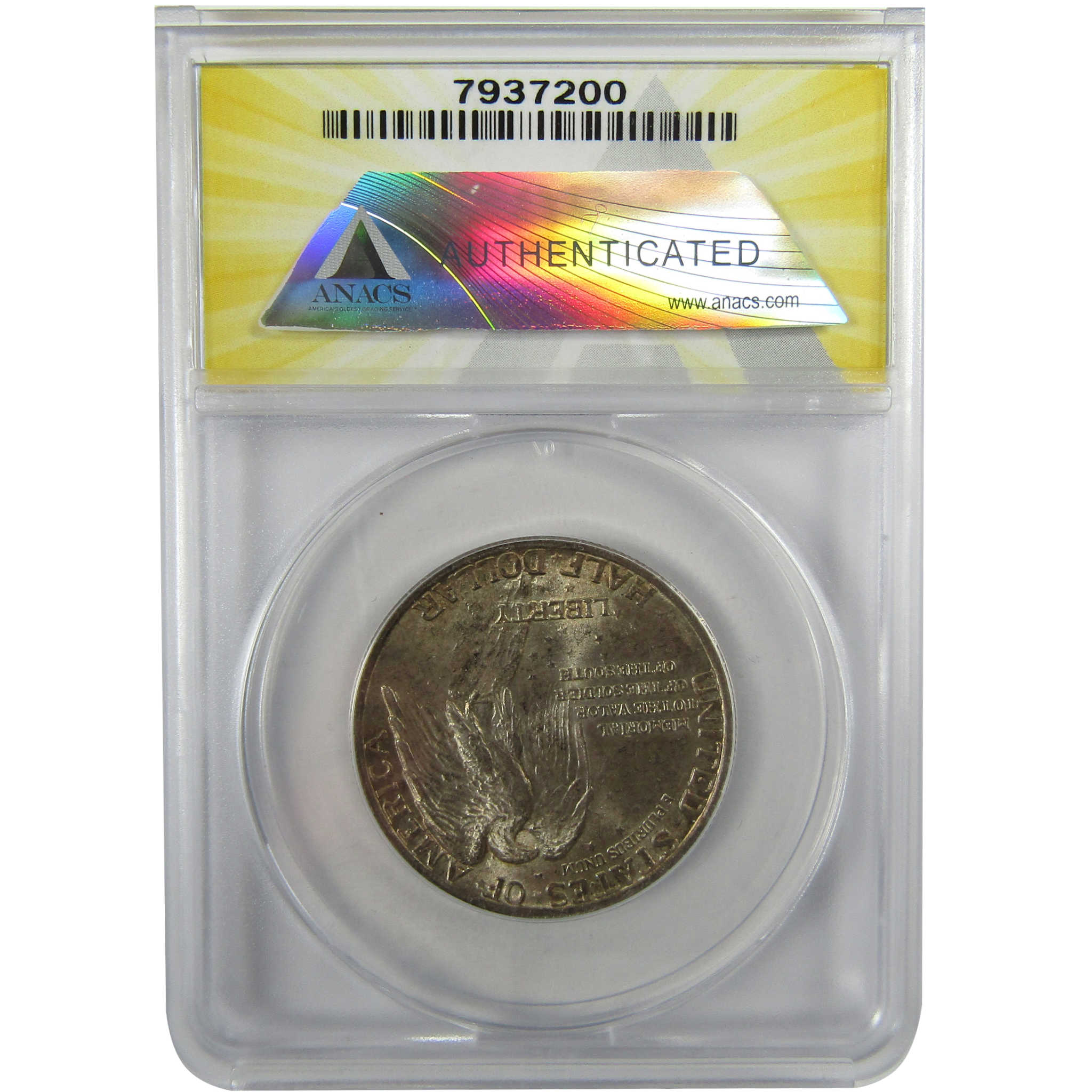 1925 Stone Mountain Silver 50c MS 63 ANACS Lamination Error SKU:I28081