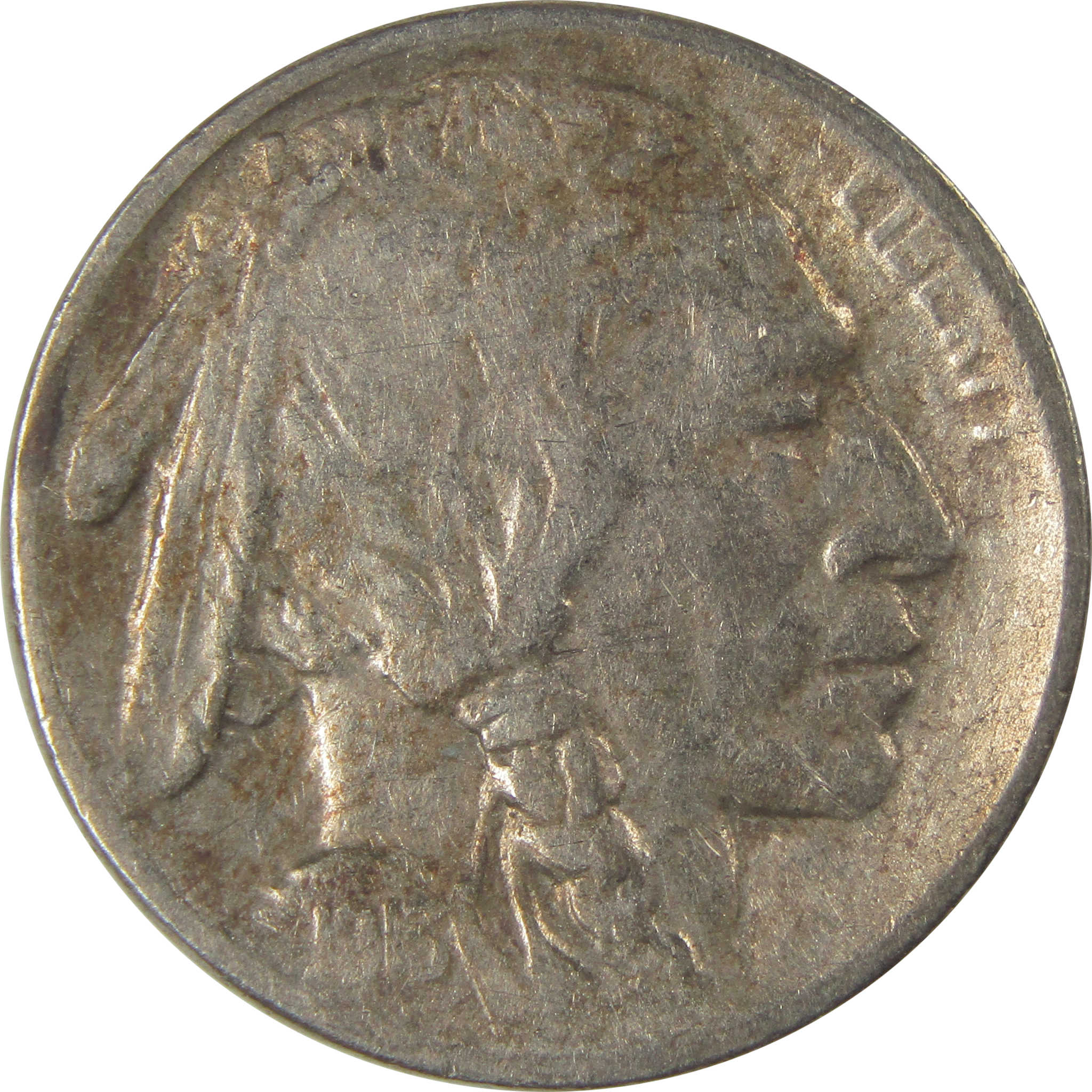 1913 S Type 1 Indian Head Buffalo Nickel F Fine Details SKU:I22910